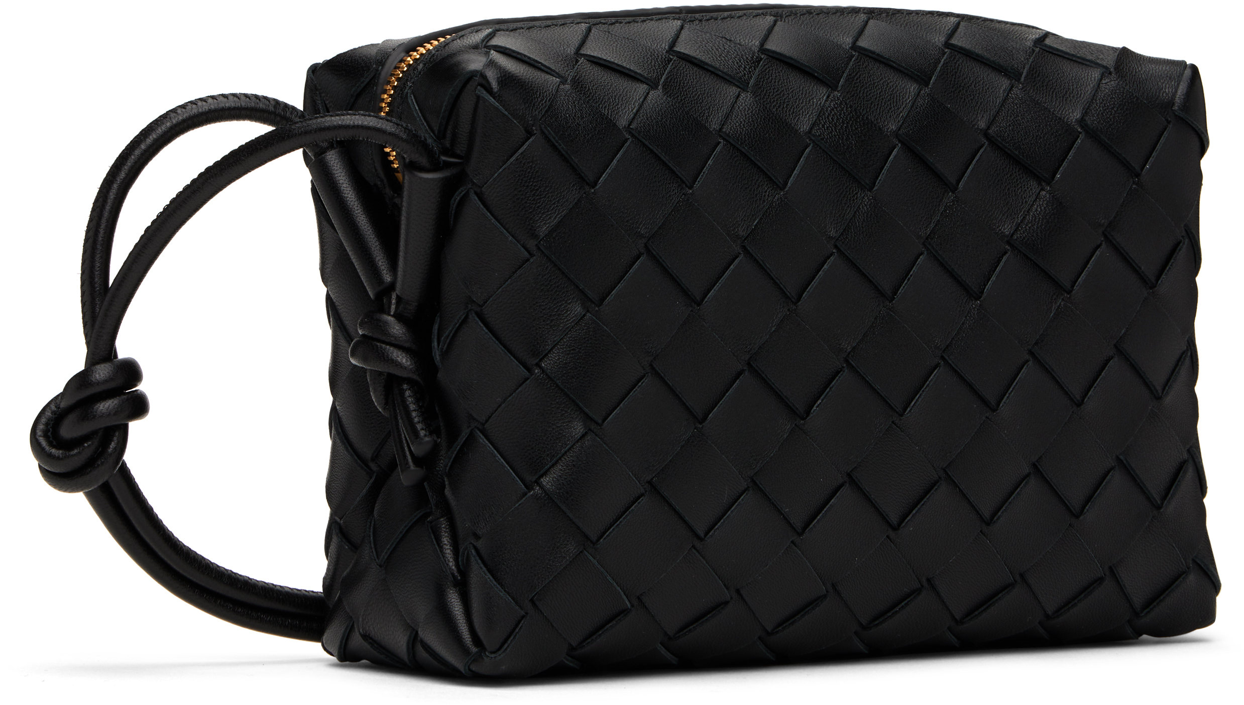 BOTTEGA VENETA BLACK INTRECCIATO CONCERT BAG