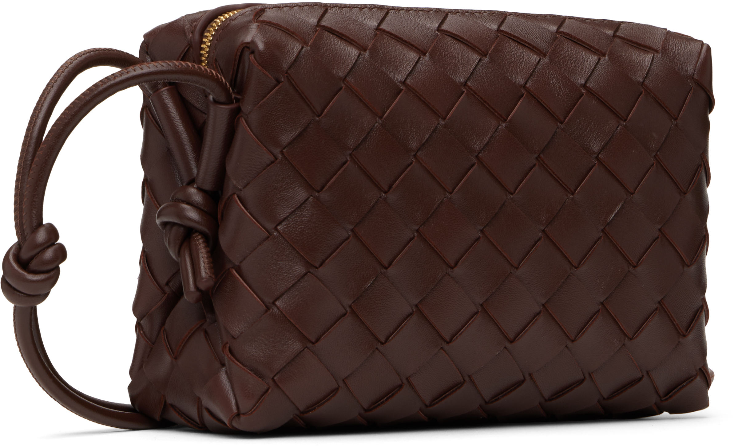 Bottega Veneta Brown Mini Loop Camera Bag In 2122 Madder Brown-go