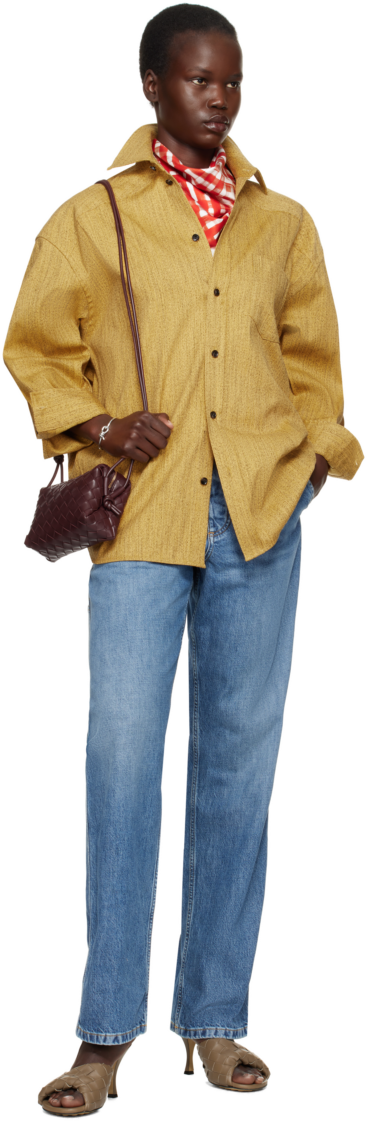 Bottega Veneta Brown Mini Loop Camera Bag In 2122 Madder Brown-go