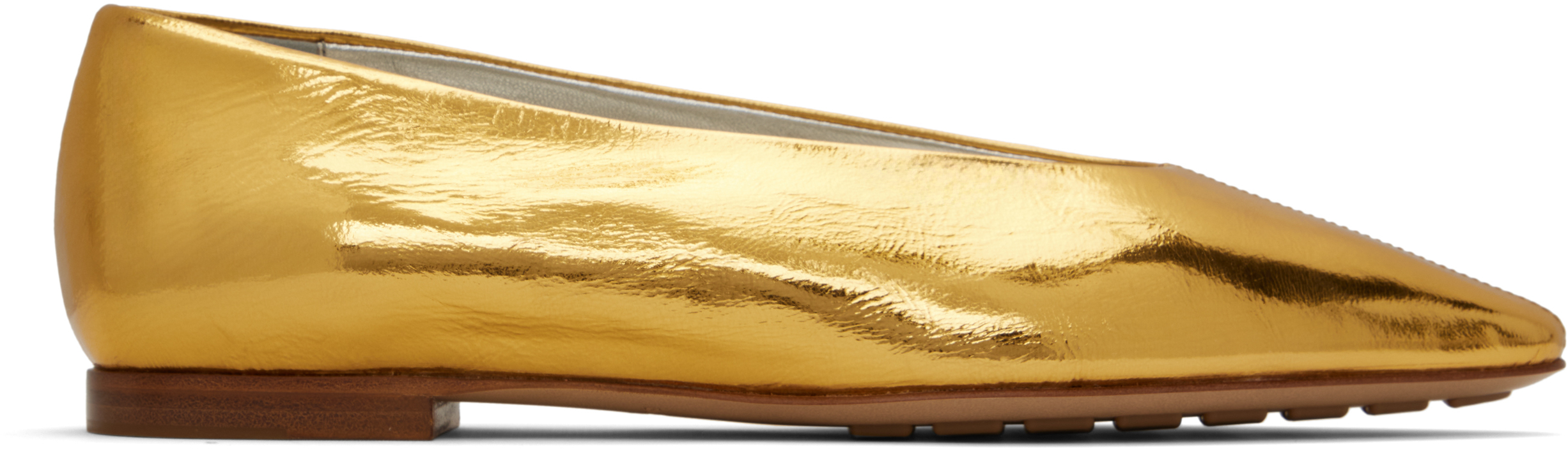 Gold Sofia Ballerina Flats