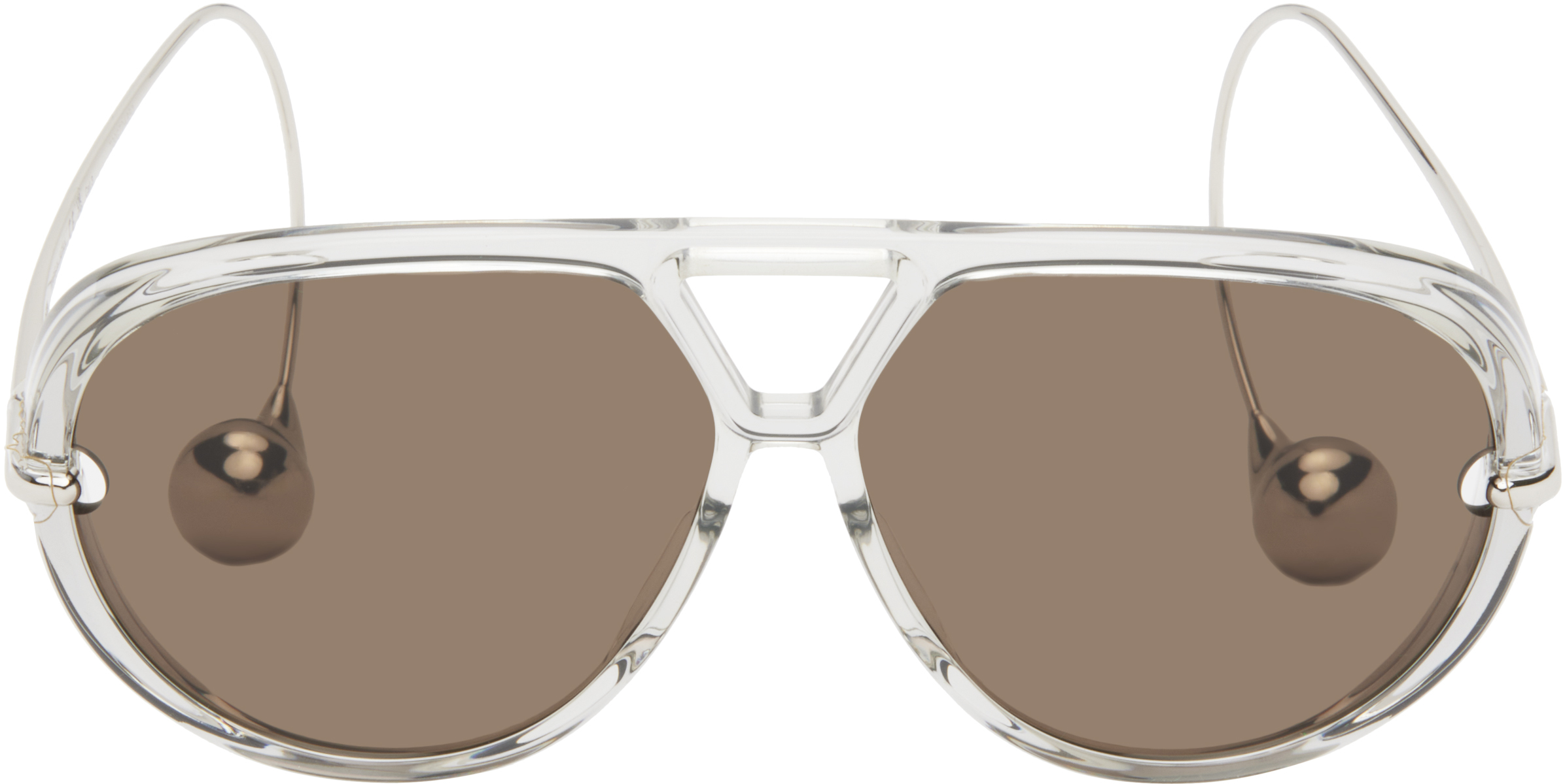 Silver Drop Aviator Sunglasses