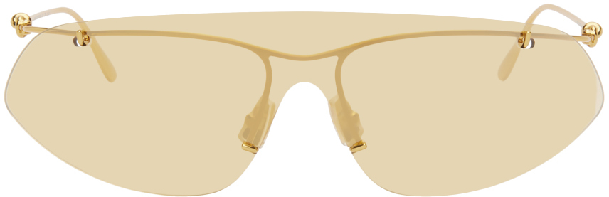 Gold Knot Shield Sunglasses