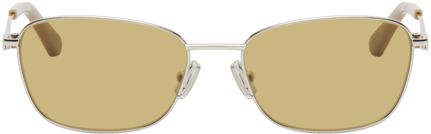 Silver Split Rectangular Sunglasses