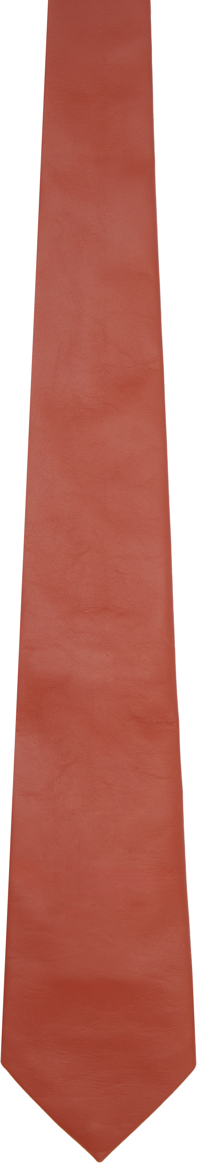 Brown Smooth Lambskin Tie