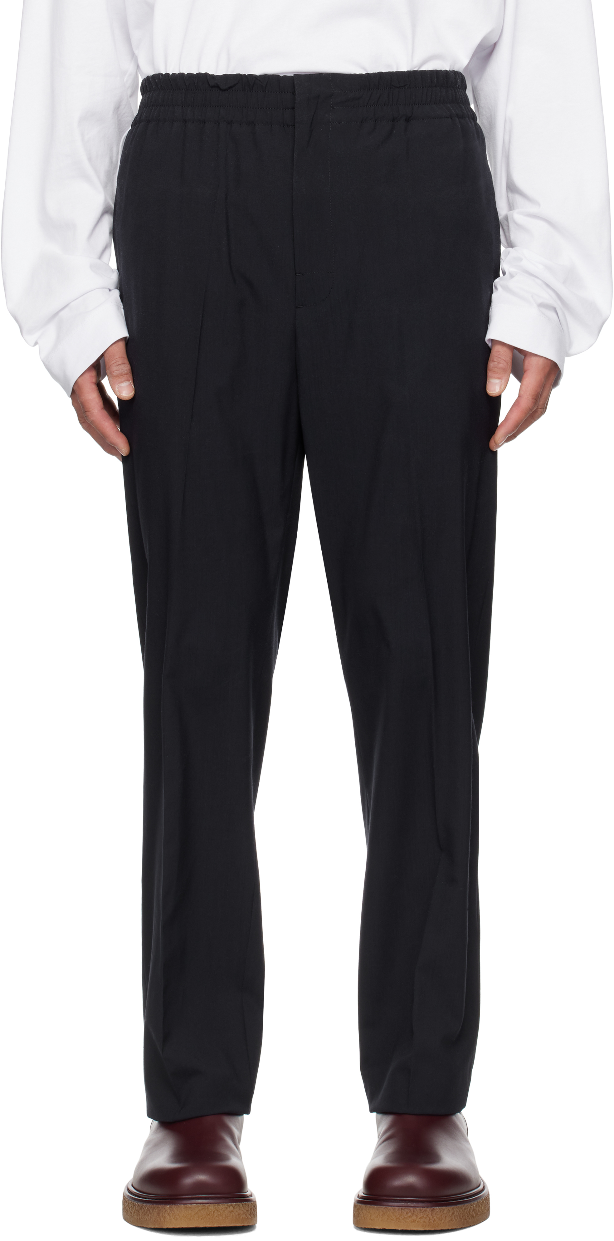 Bottega Veneta Lightweight Wool Trousers In 4246