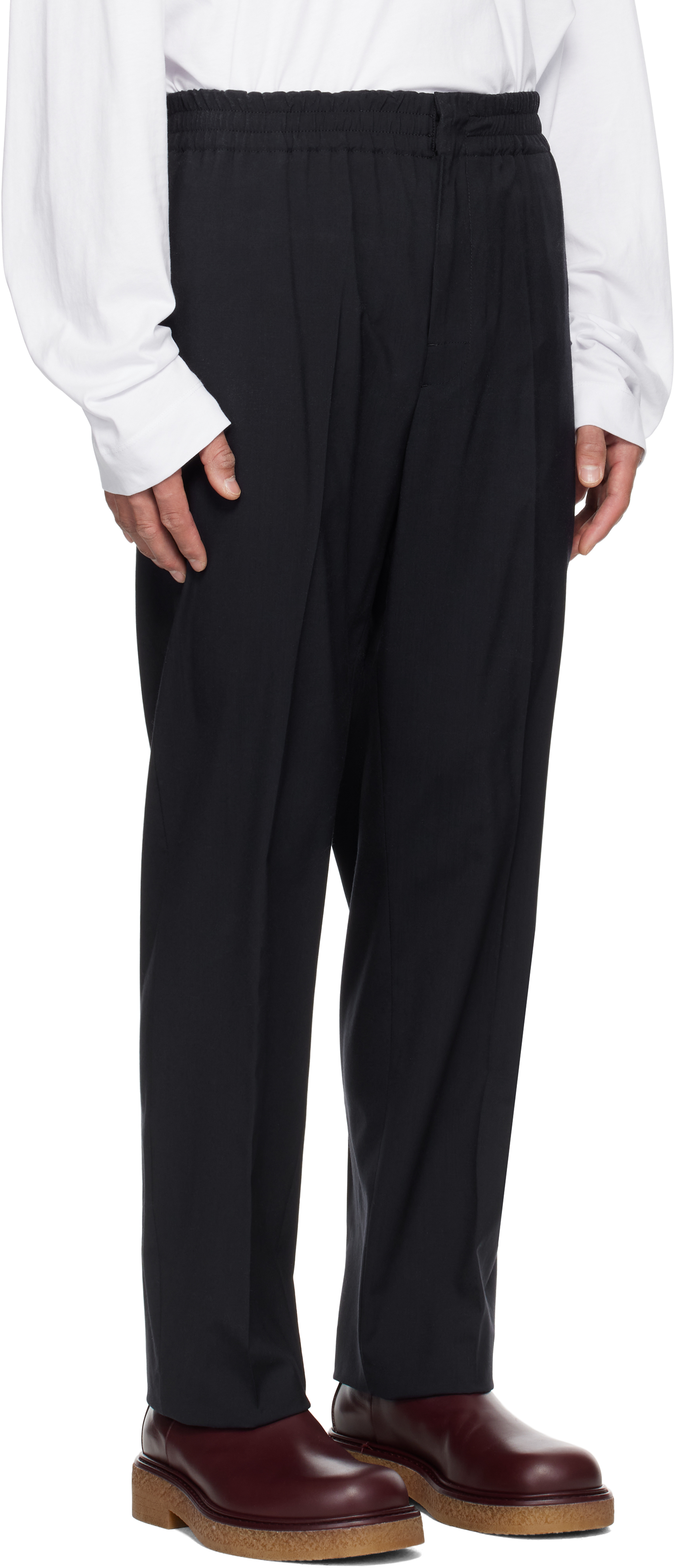 Bottega Veneta Lightweight Wool Trousers In 4246