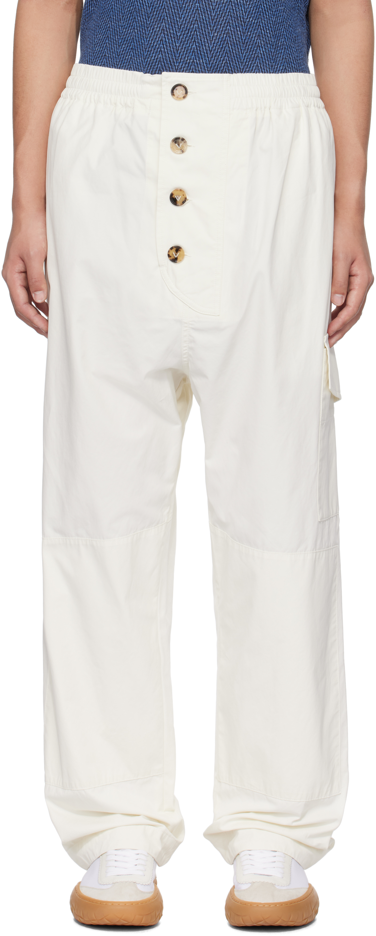 Off-White Light Cotton Twill Trousers