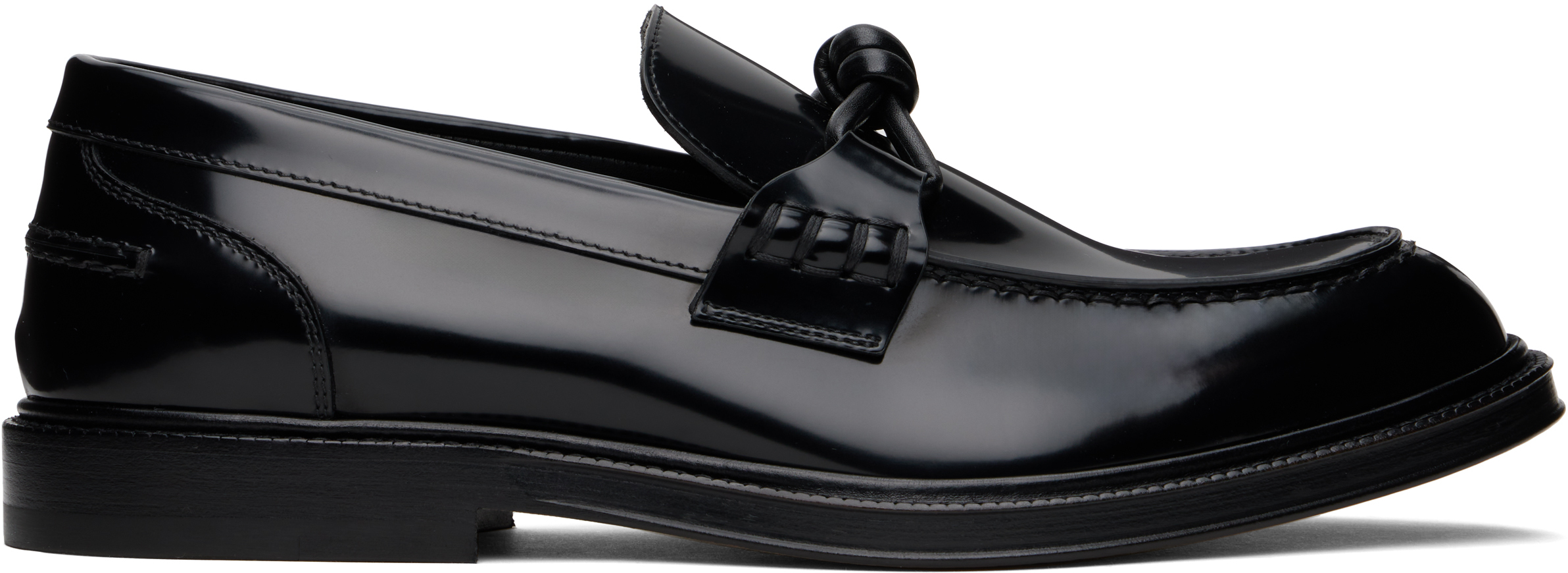 Bottega Veneta: Black Astaire Loafers | SSENSE