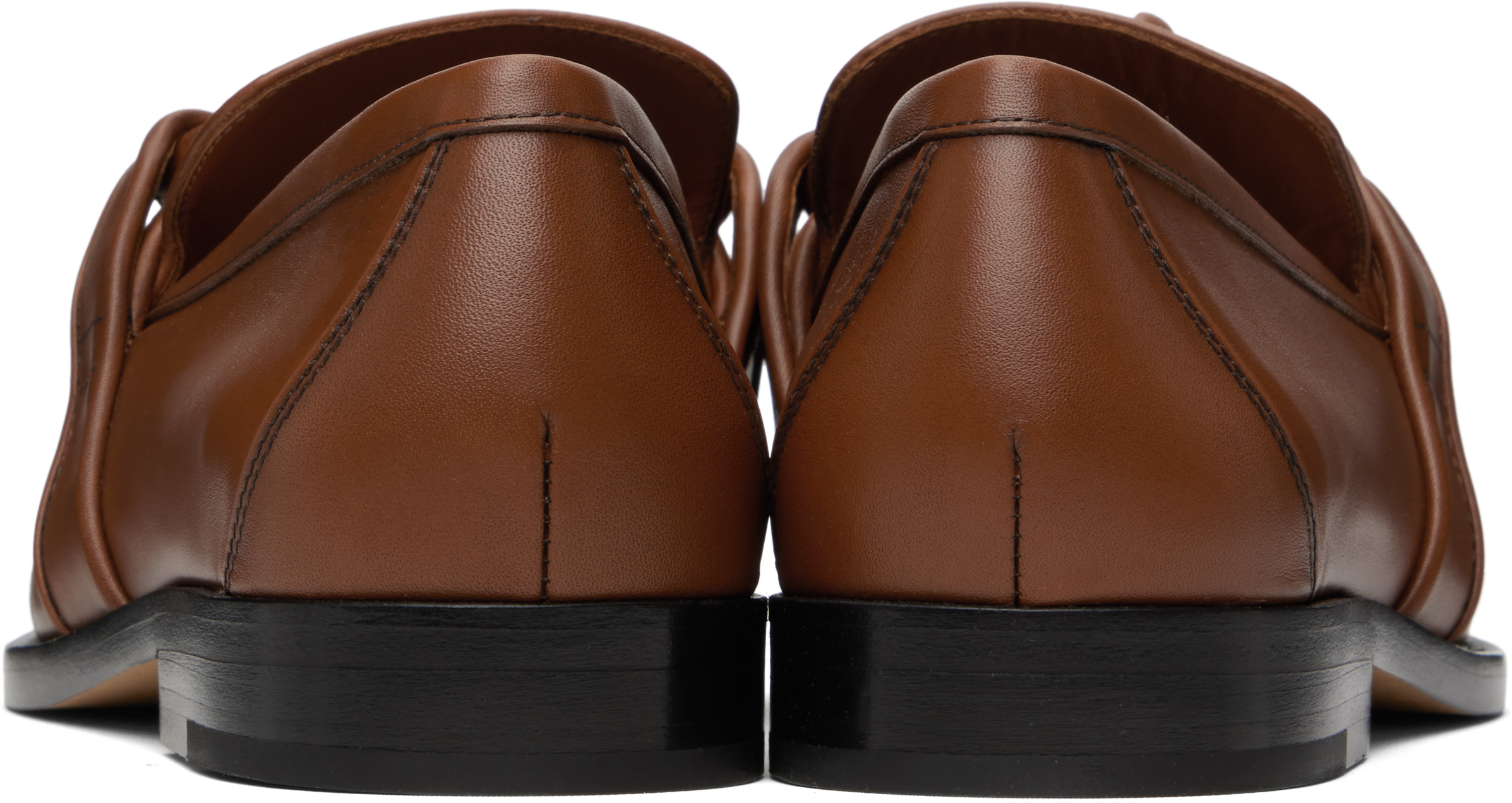 Bottega Veneta Brown Loafers With Knot Detail On The Front In Leather Man In 2742