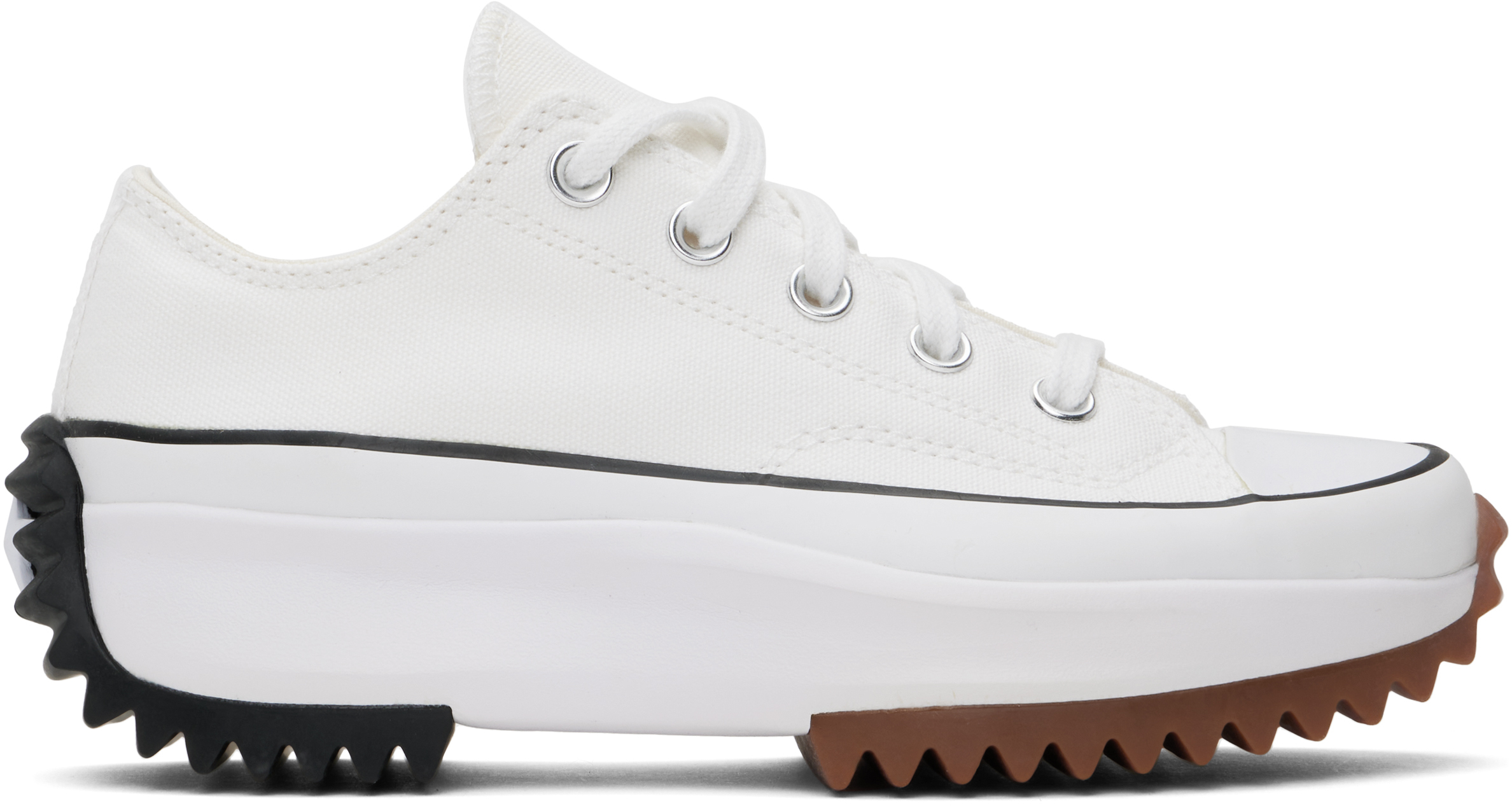 Converse Logo Lace Up Sneakers In White/black