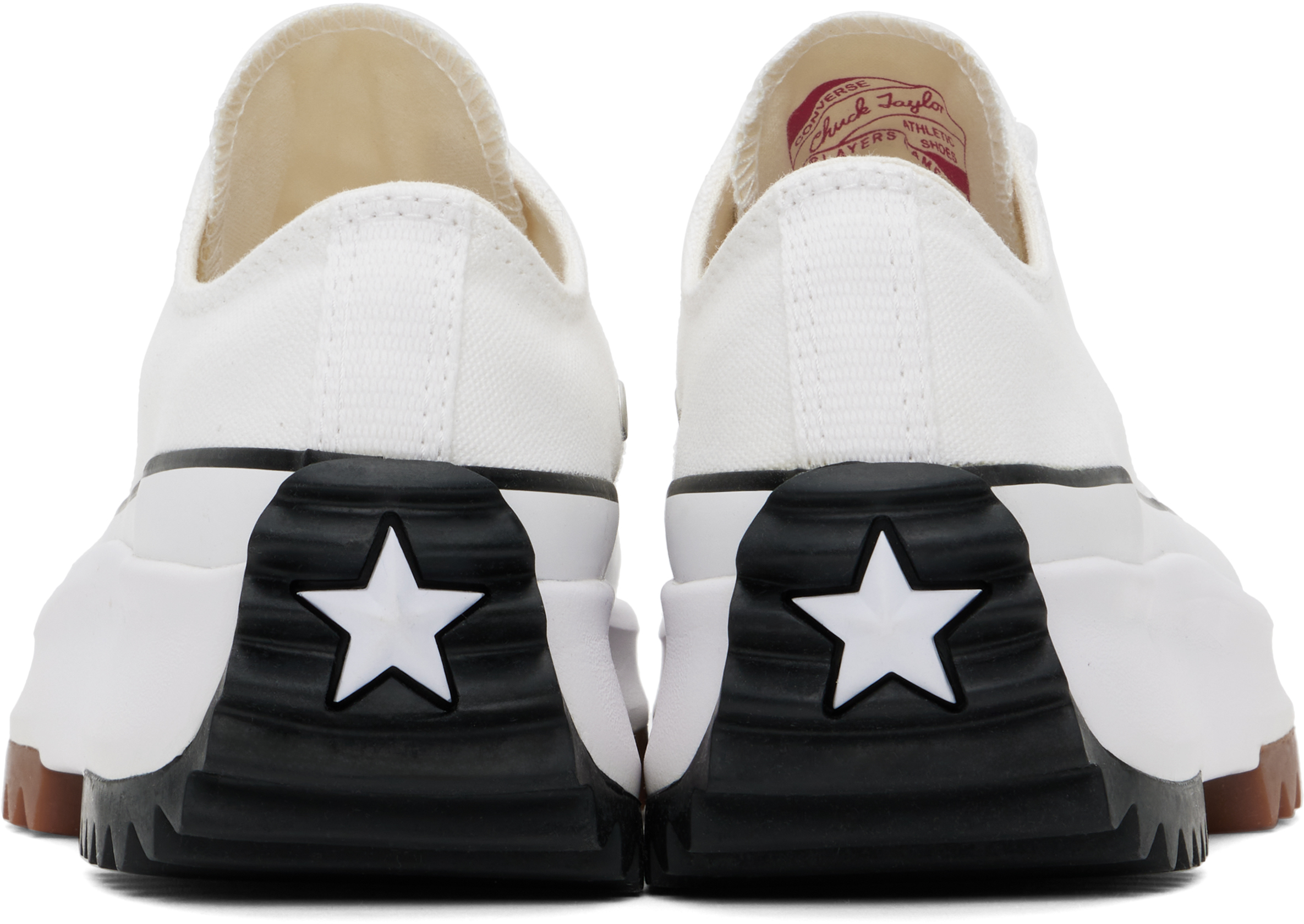 Converse Logo Lace Up Sneakers In White/black
