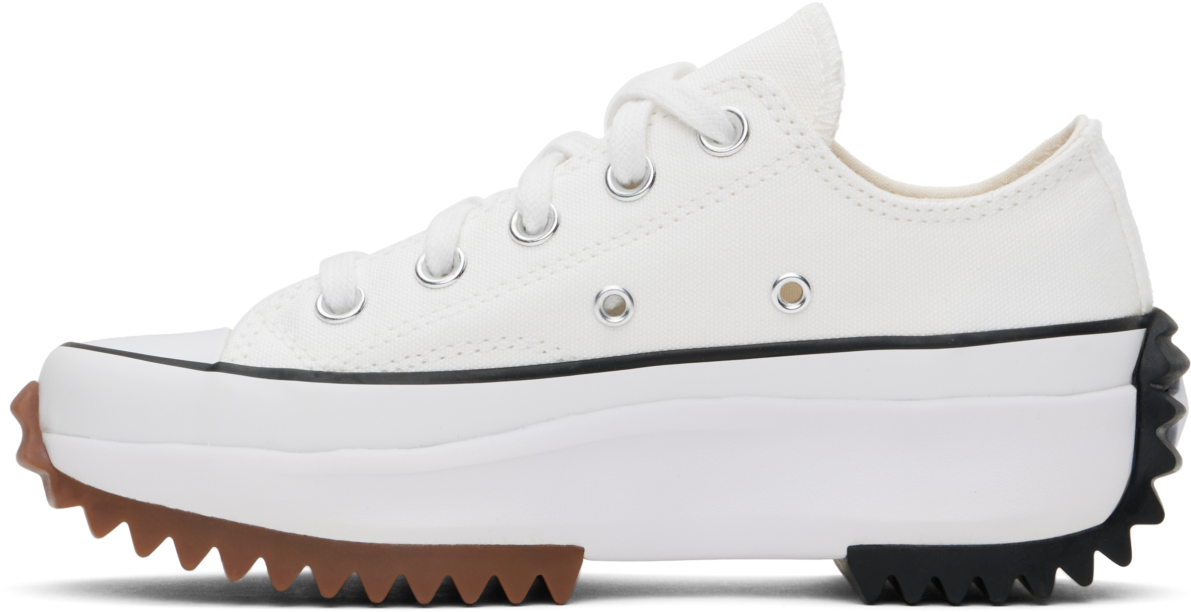 Converse Logo Lace Up Sneakers In White/black