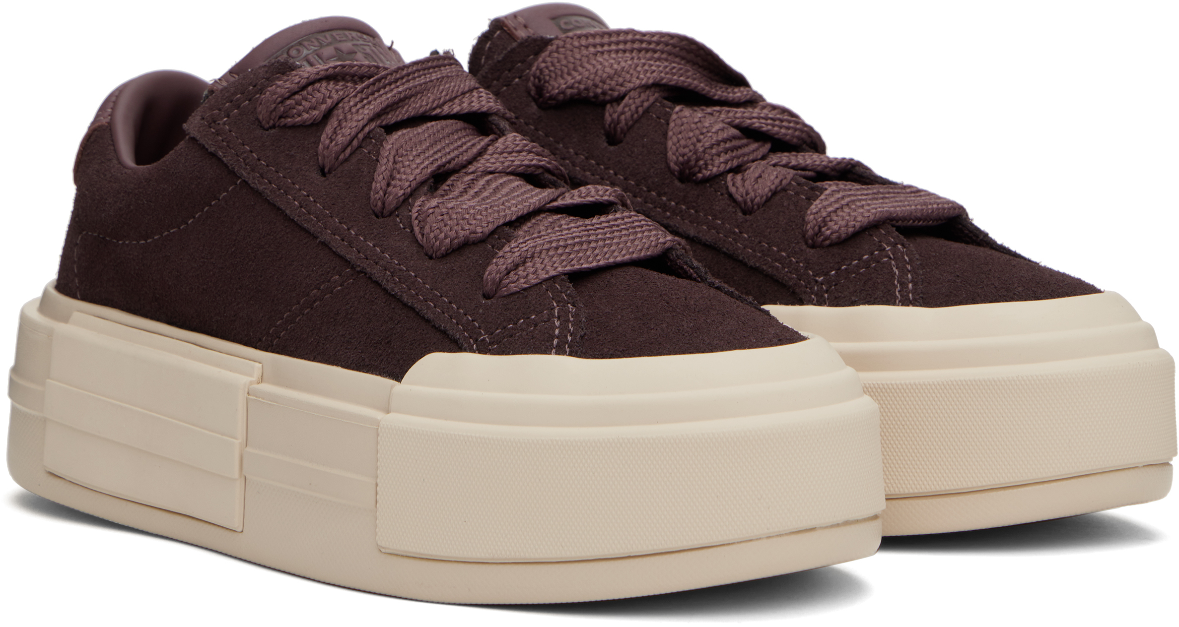 Converse Burgundy Chuck Taylor All Star Cruise Low Top Sneakers In Rugged Brown/natural