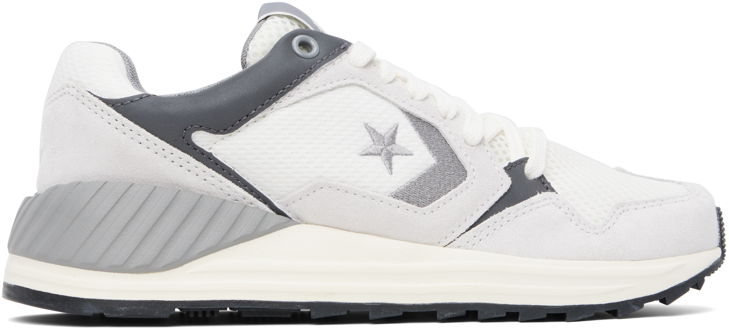 Converse Gray & Off-white Wave Trainer Low Top Sneakers