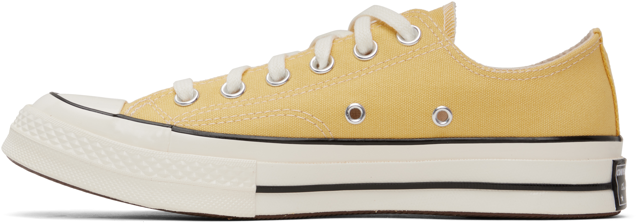 Converse Tan Chuck 70 Low Top Sneakers In Bananas/egret/black