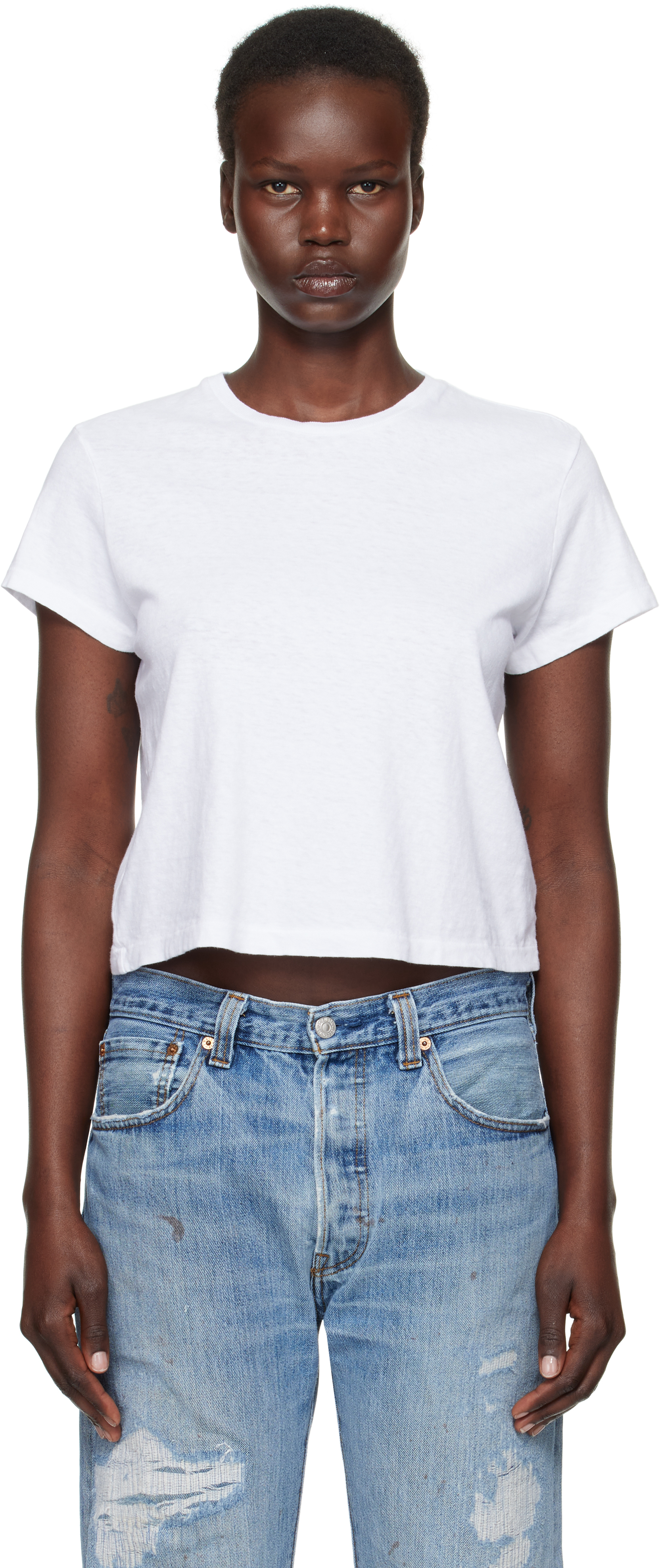 White Hanes Edition 1950s Boxy T-Shirt