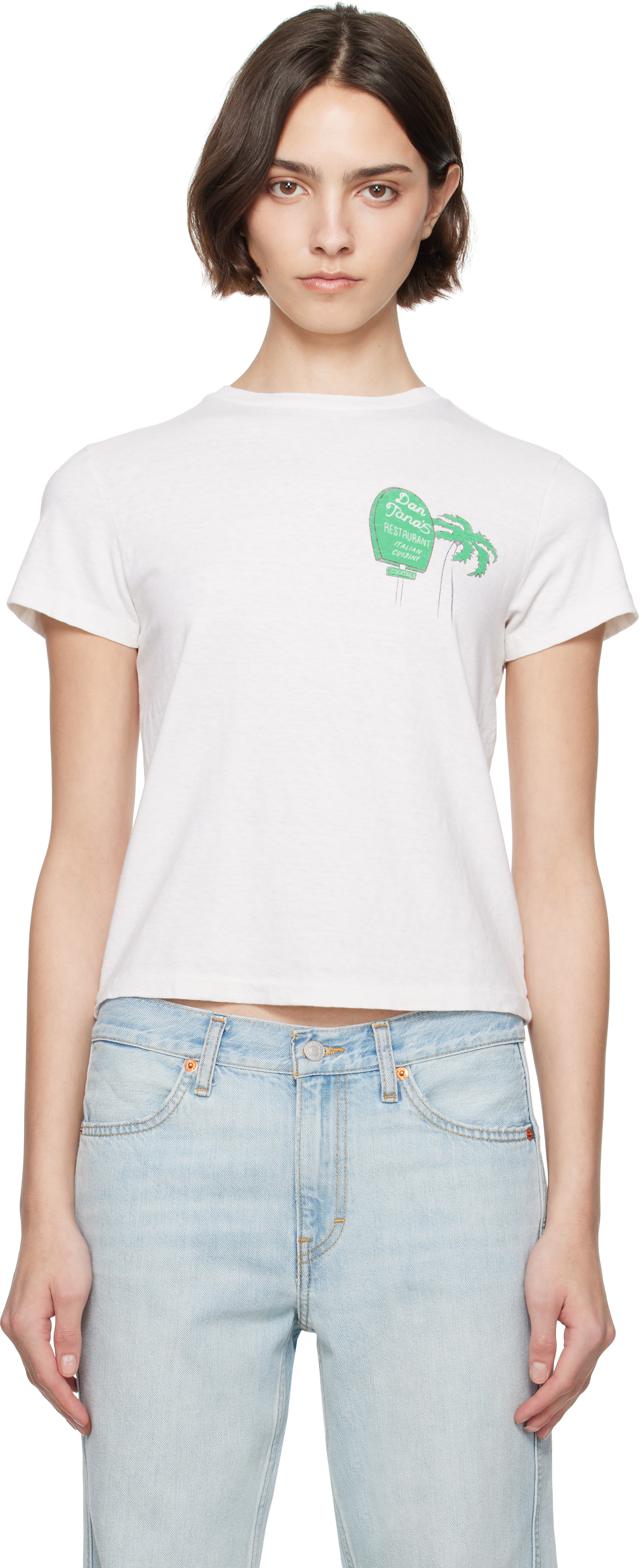 White Classic 'Dan Tana's' Sign T-shirt
