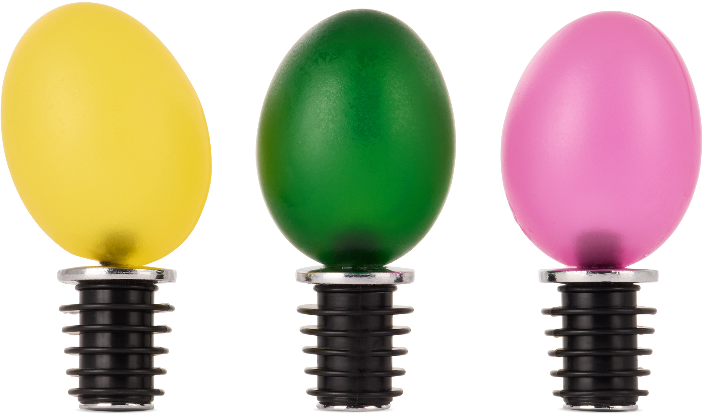 Rira Multicolor Egg Stopper Set, 3 Pcs In Multi