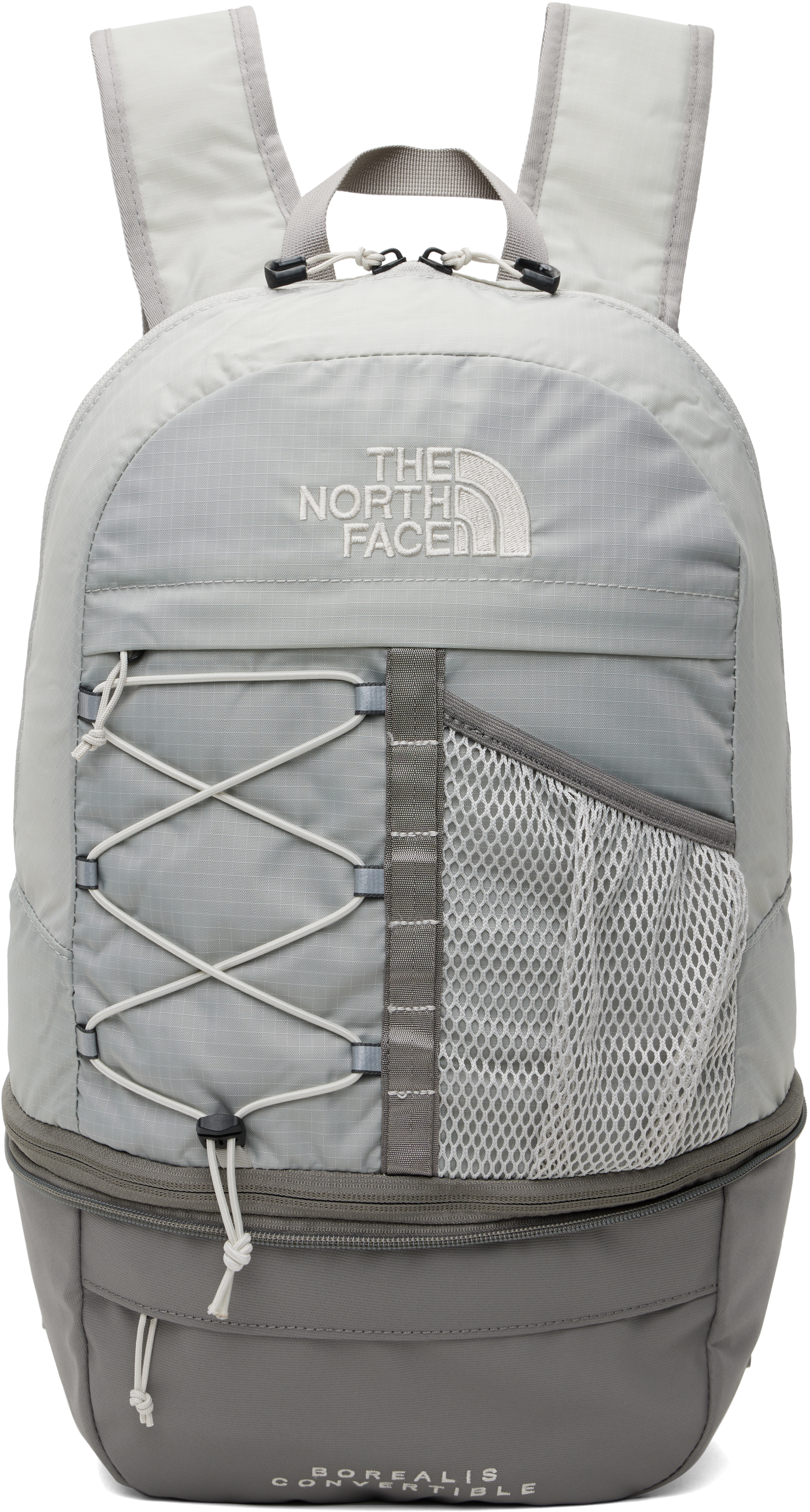 The North Face Gray Borealis Convertible Backpack In 7hx Soapstone/slate