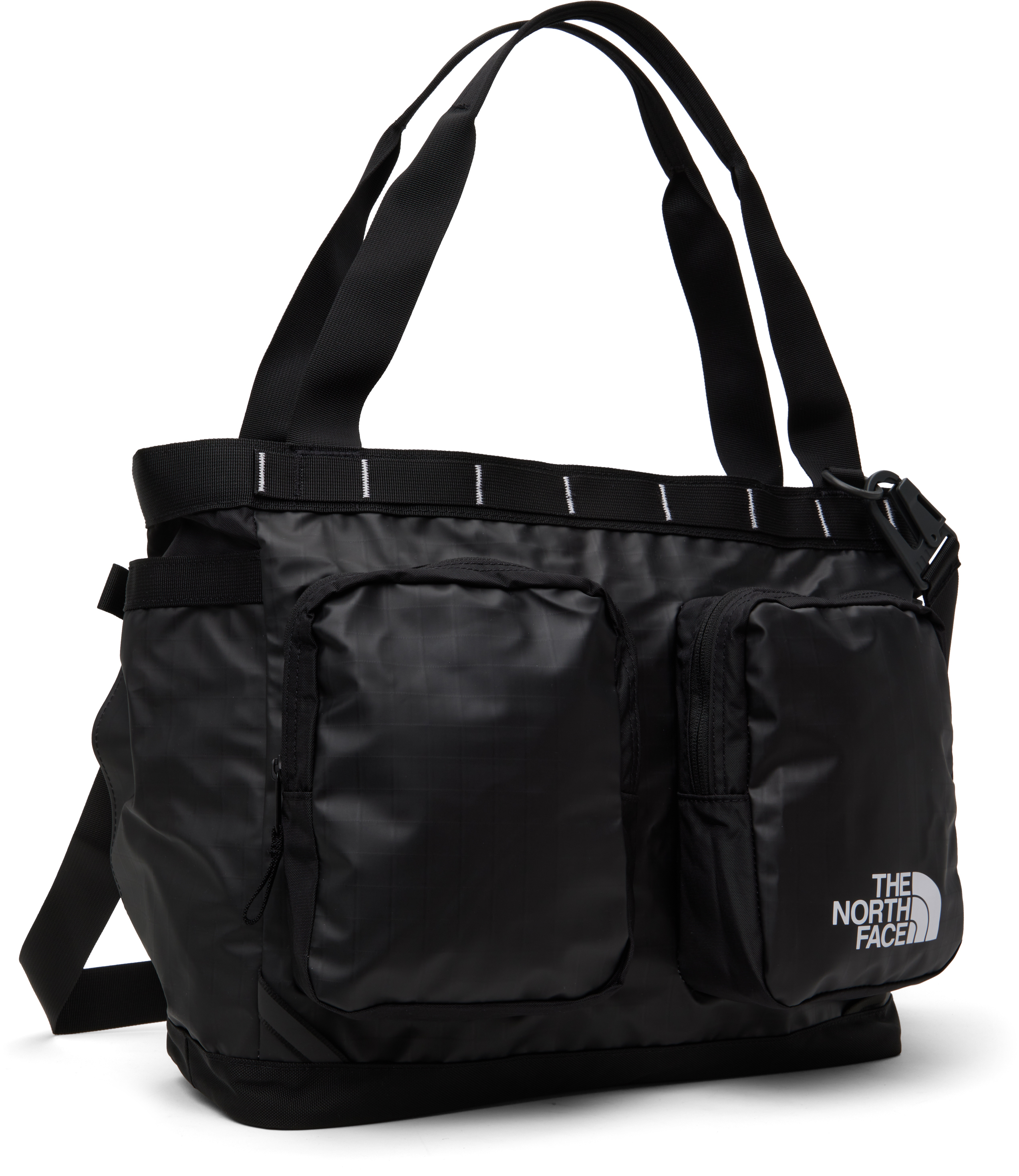 The North Face Black Base Camp Voyager Tote In 53r Tnf Black/tnf Wh