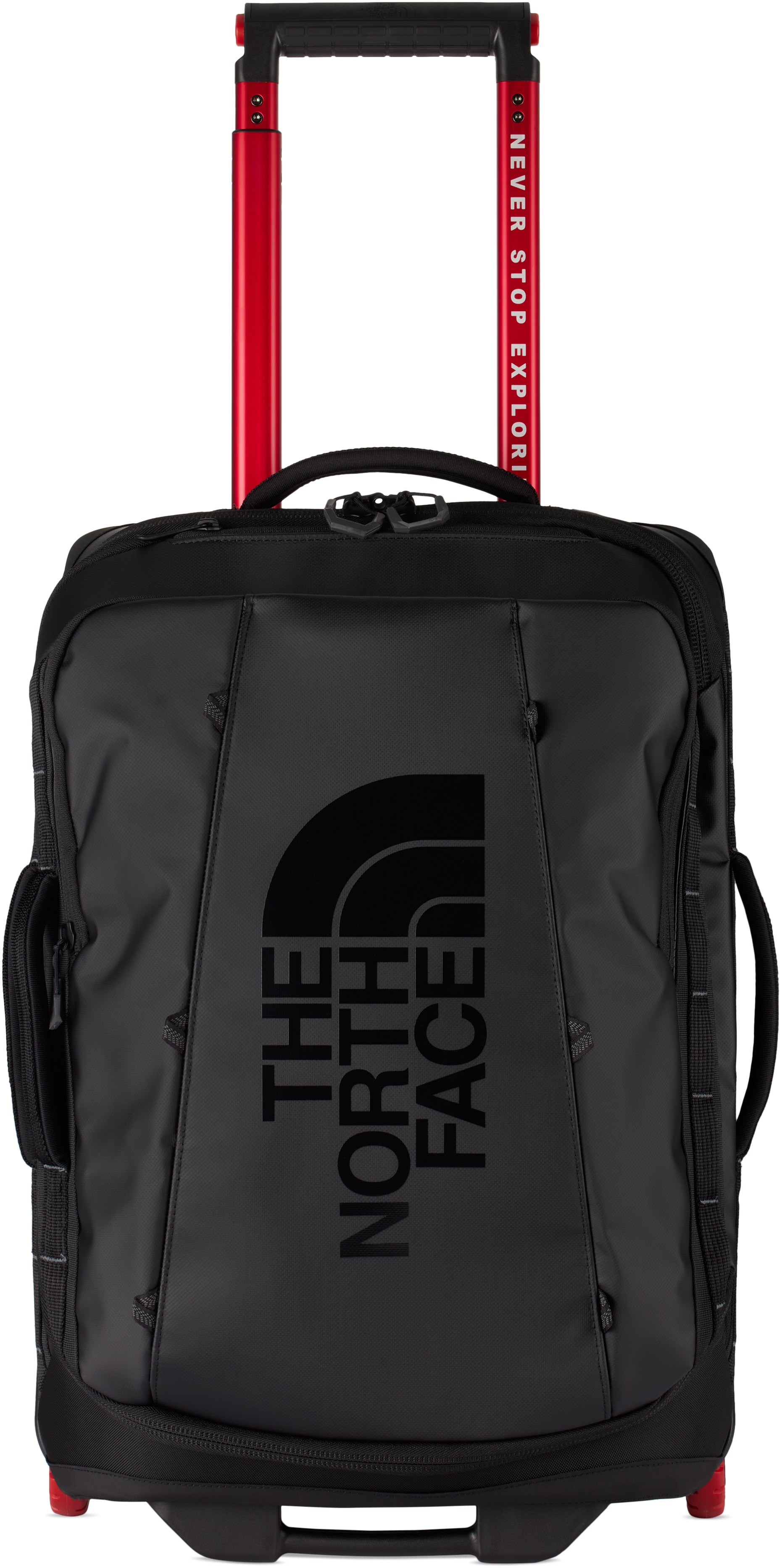 The North Face Black Base Camp Rolling Thunder Suitcase In 53r Tnf Black/tnf Wh