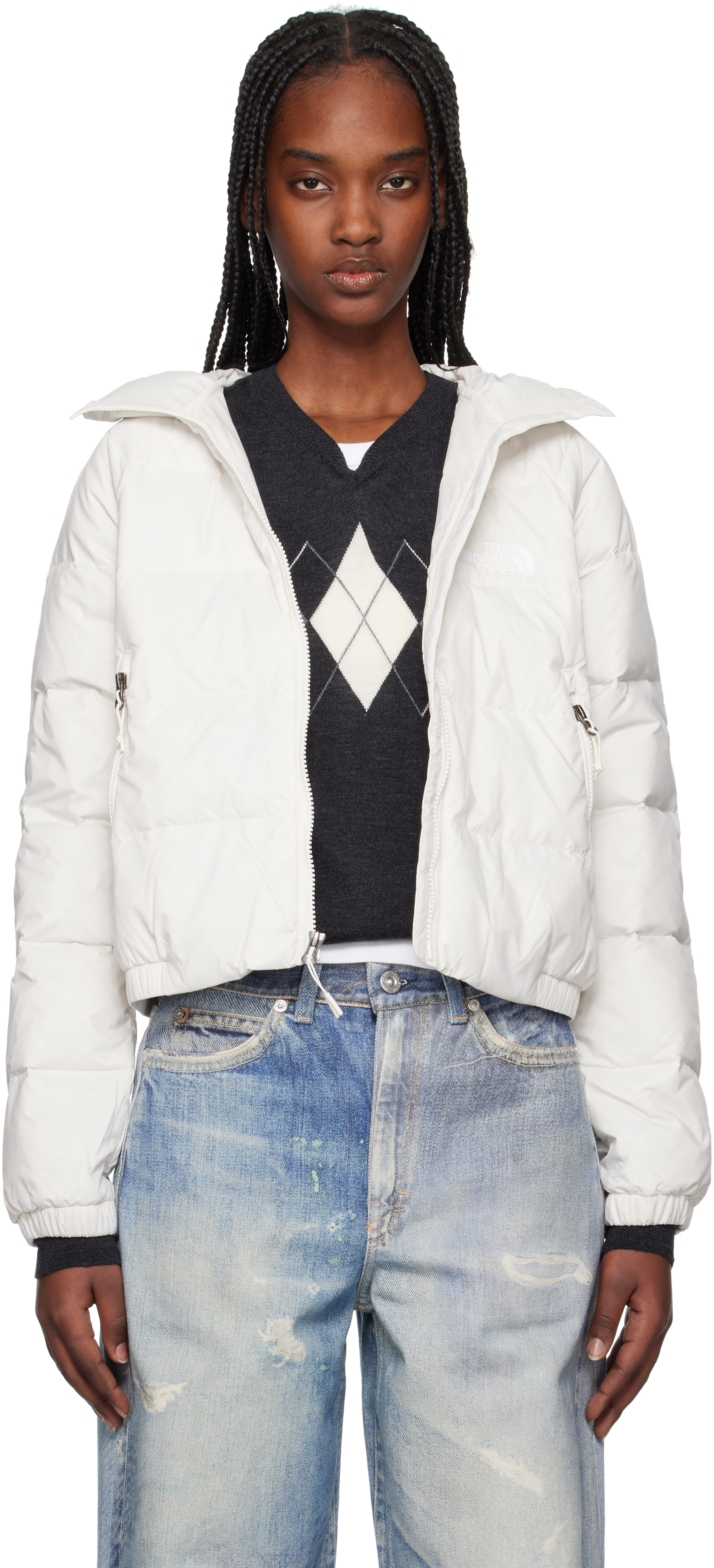 THE NORTH FACE WHITE HYDRENALITE DOWN JACKET