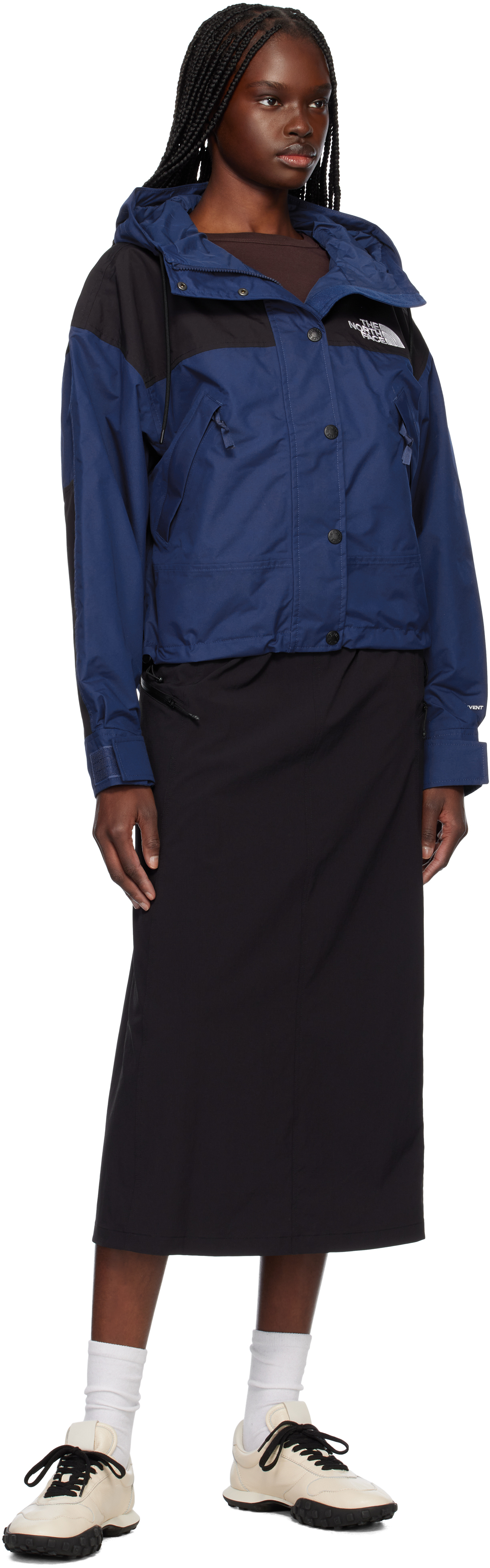 The North Face Blue Reign On Jacket In F1t Estate Blue/tnf