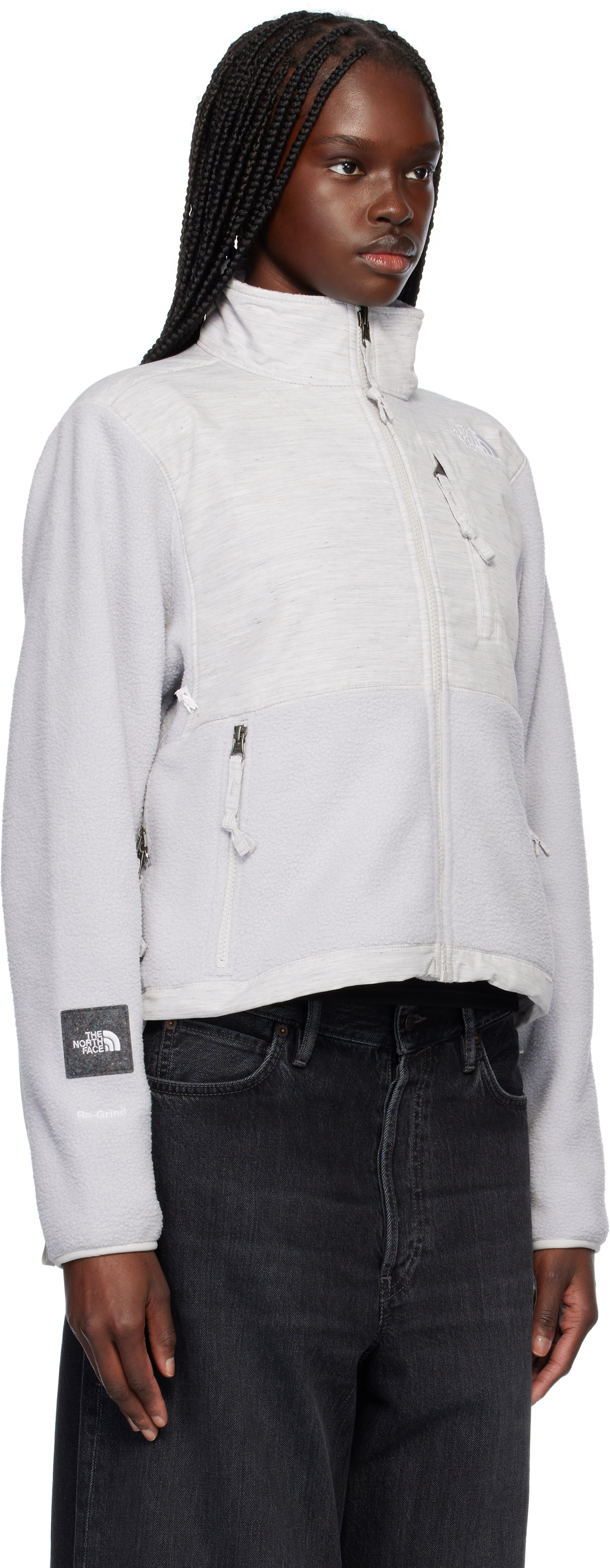 THE NORTH FACE GRAY RE-GRIND DENALI JACKET