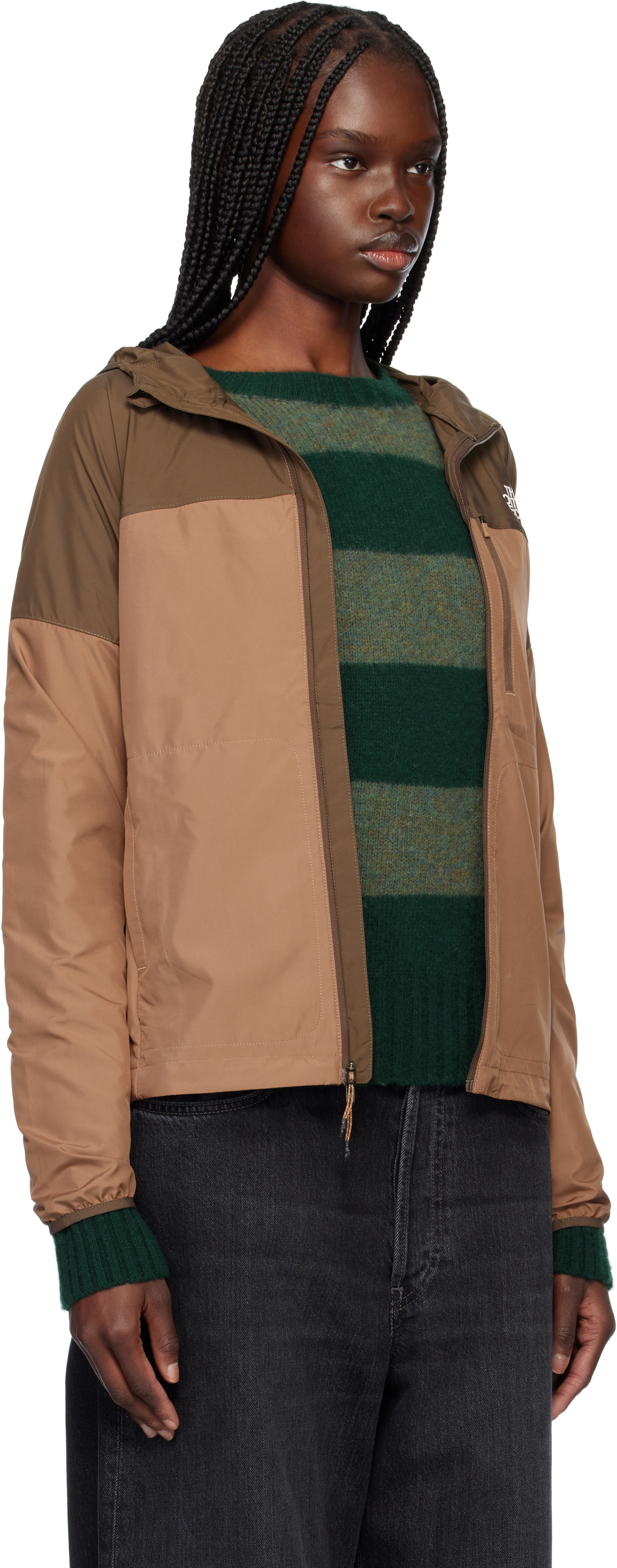 THE NORTH FACE BROWN HIGHER RUN WIND JACKET