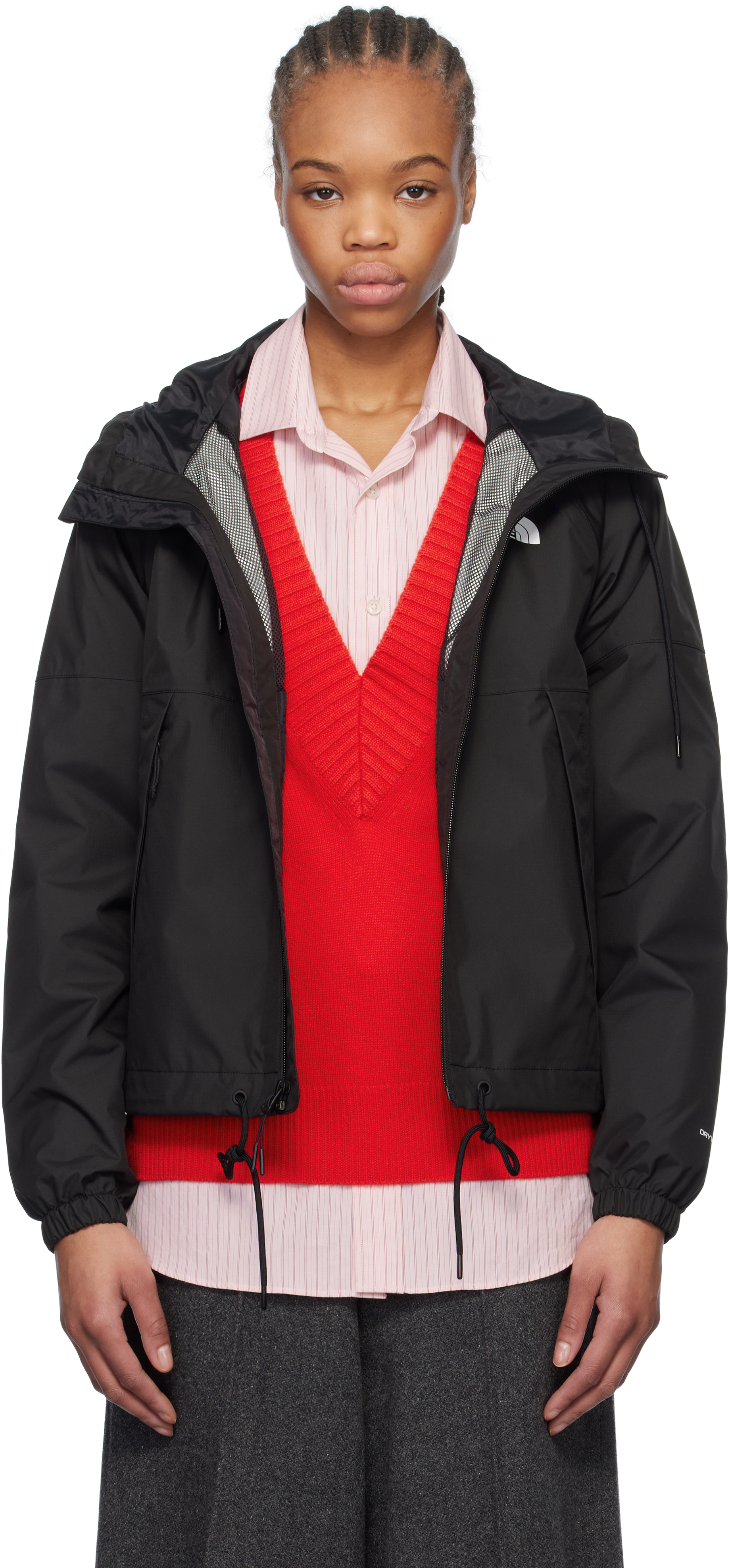 The North Face Black Antora Rain Jacket In 4h0 Tnf Black-npf