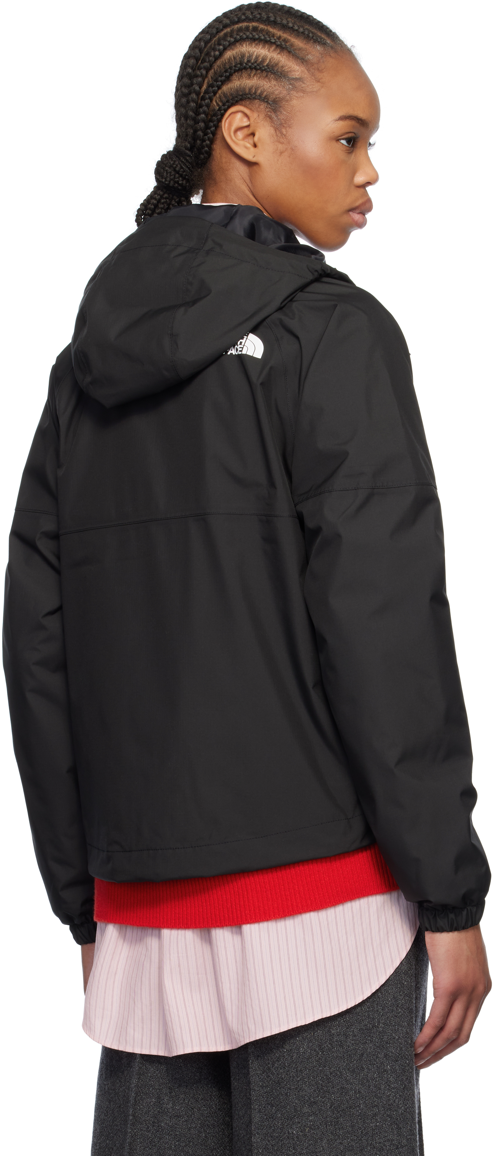 The North Face Black Antora Rain Jacket In 4h0 Tnf Black-npf