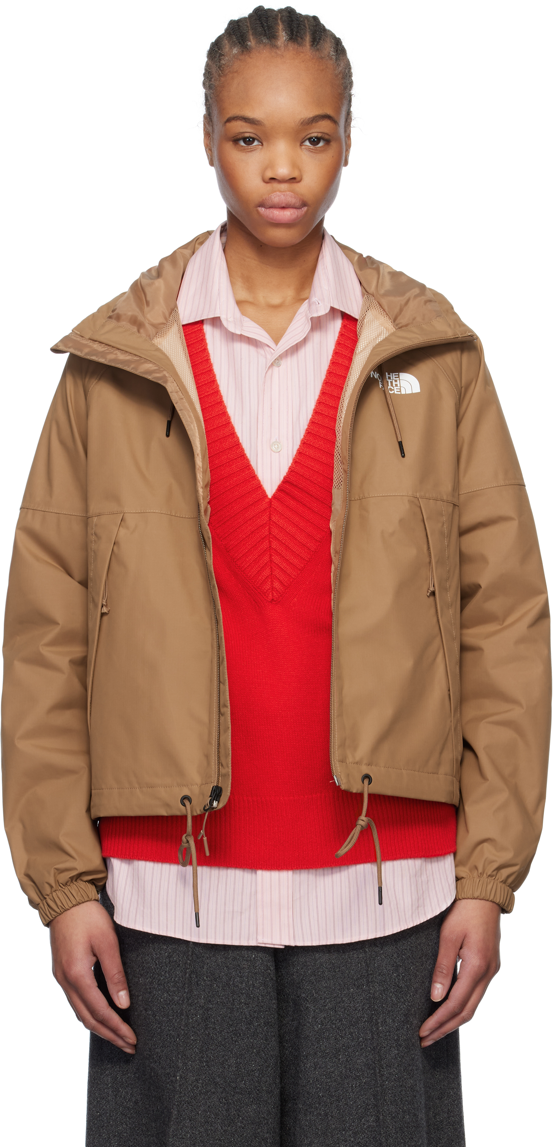 THE NORTH FACE TAN ANTORA RAIN JACKET