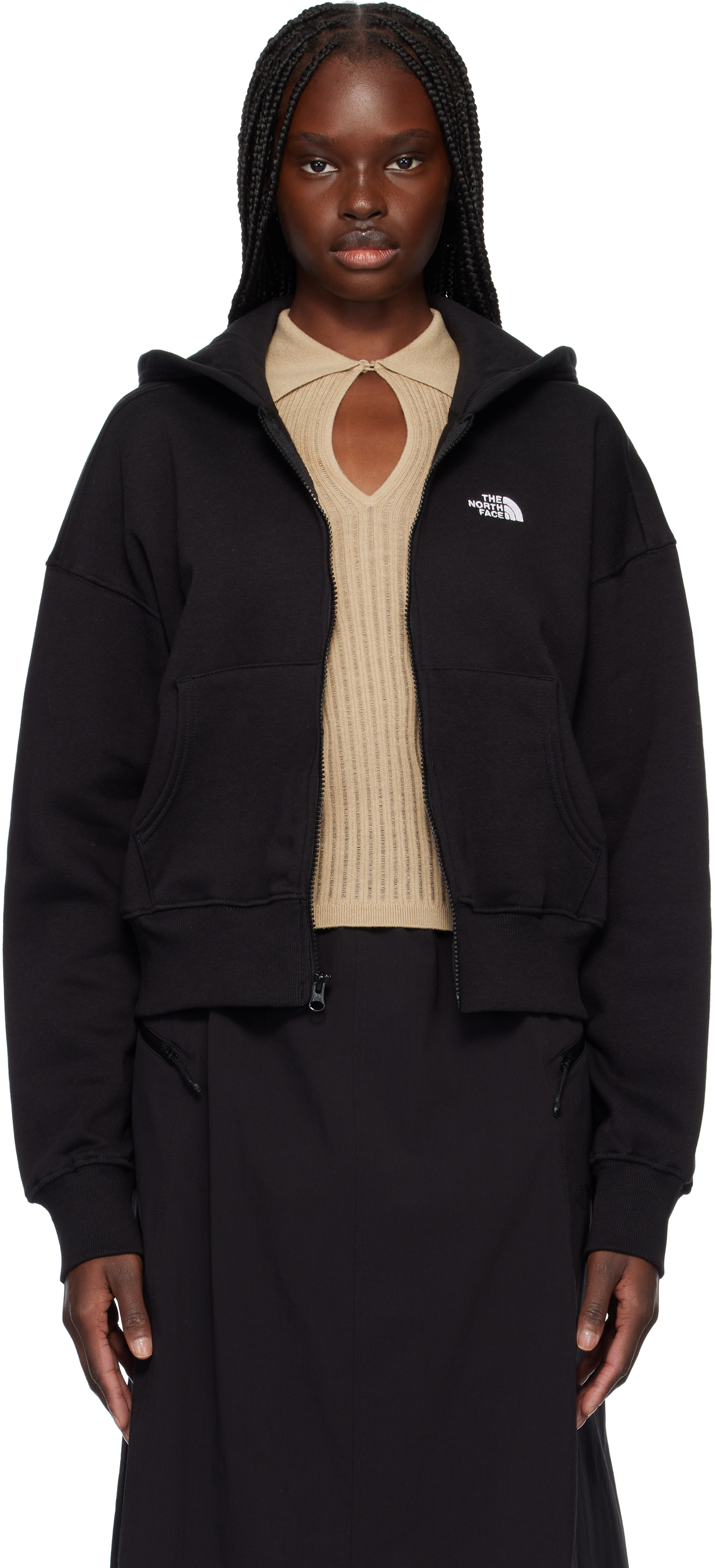 THE NORTH FACE ブラック Evolutions フルジップ フーディ The North Faceのブラック Evolutions フルジップ フーディが