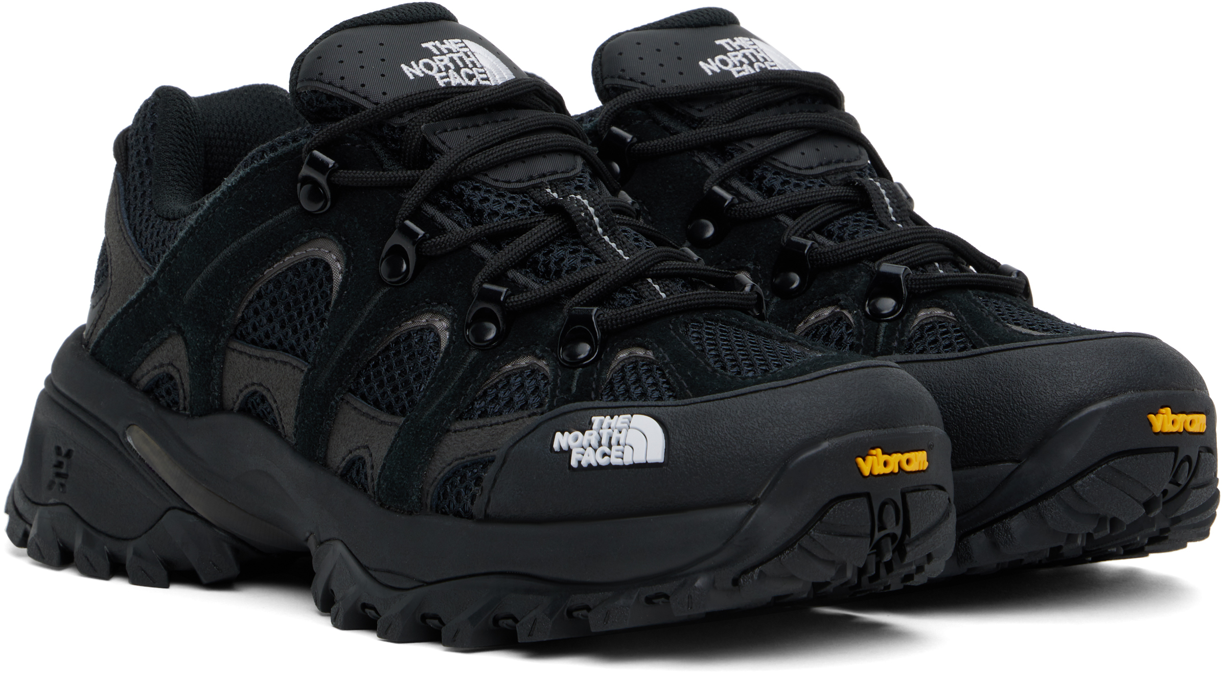 The North Face Black Hedgehog 06 Rvst Sneakers In Ky4 Tnf Black/tnf Wh