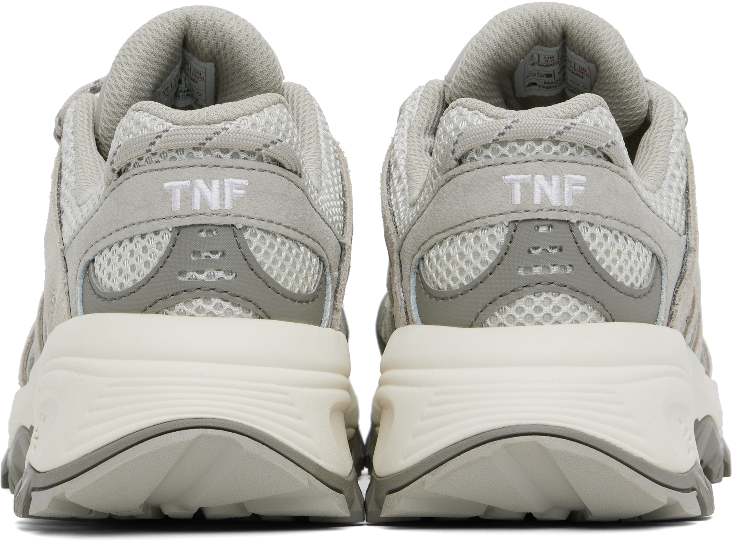 The North Face Gray Hedgehog 06 Rvst Sneakers In 6s5 Calacatta/stone