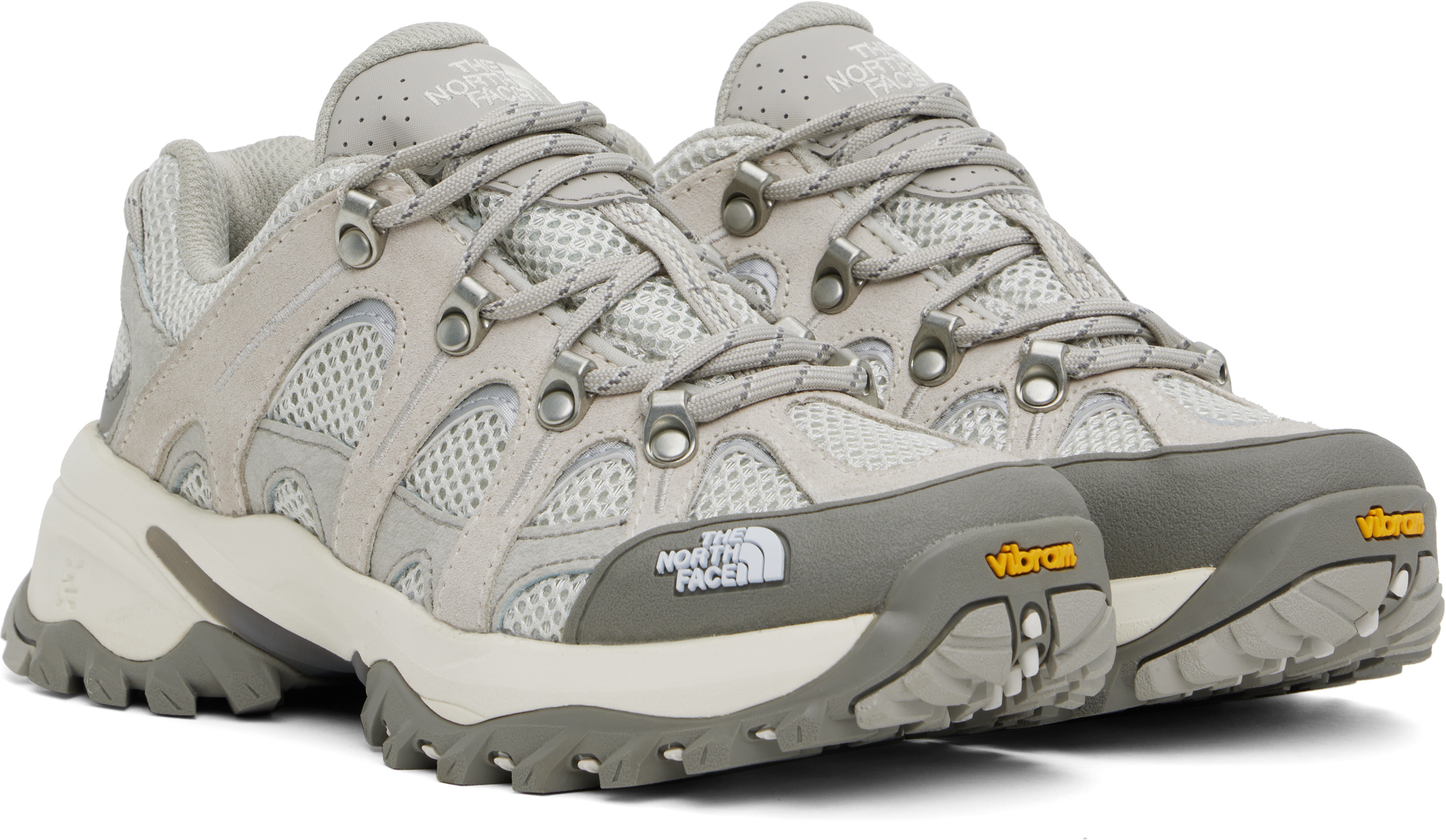 The North Face Gray Hedgehog 06 Rvst Sneakers In 6s5 Calacatta/stone