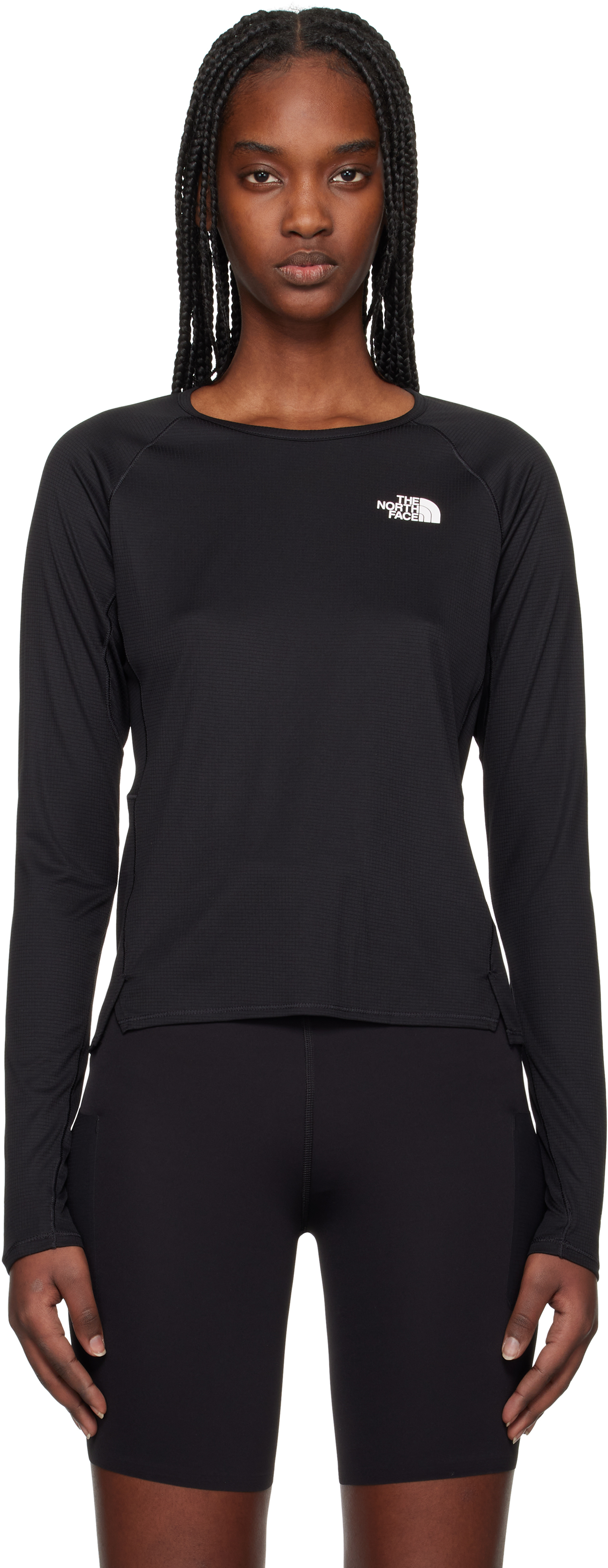 THE NORTH FACE BLACK SUNRISER LONG SLEEVE SPORT TOP
