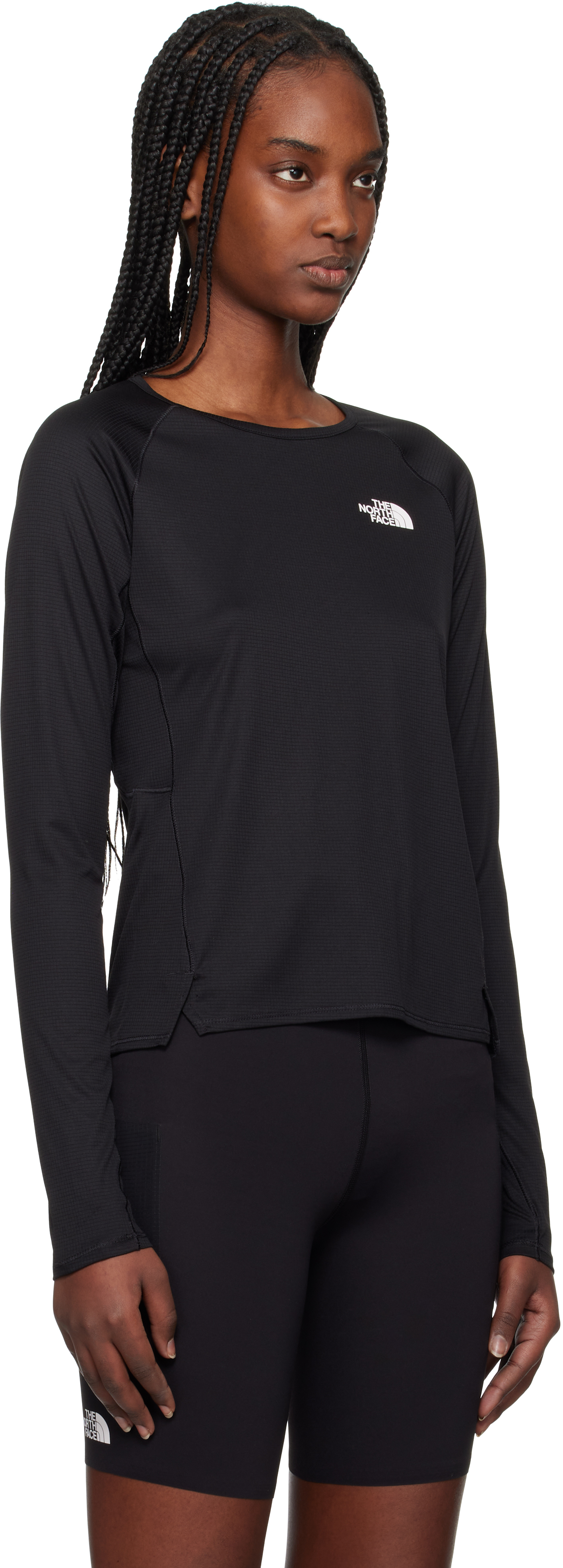 THE NORTH FACE BLACK SUNRISER LONG SLEEVE SPORT TOP