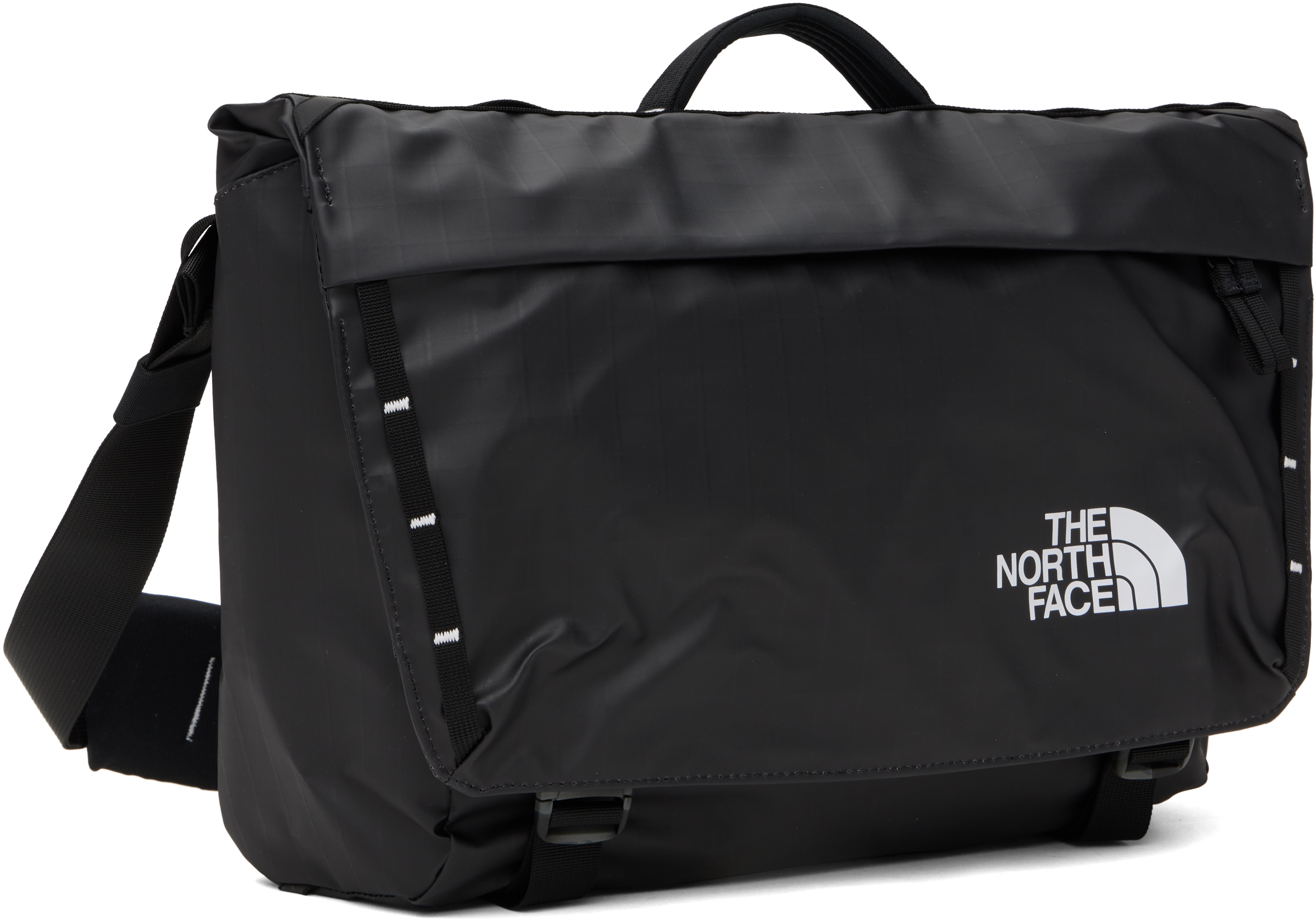 The North Face Black Base Camp Voyager Messenger Bag In Tnf Black Npf 53r