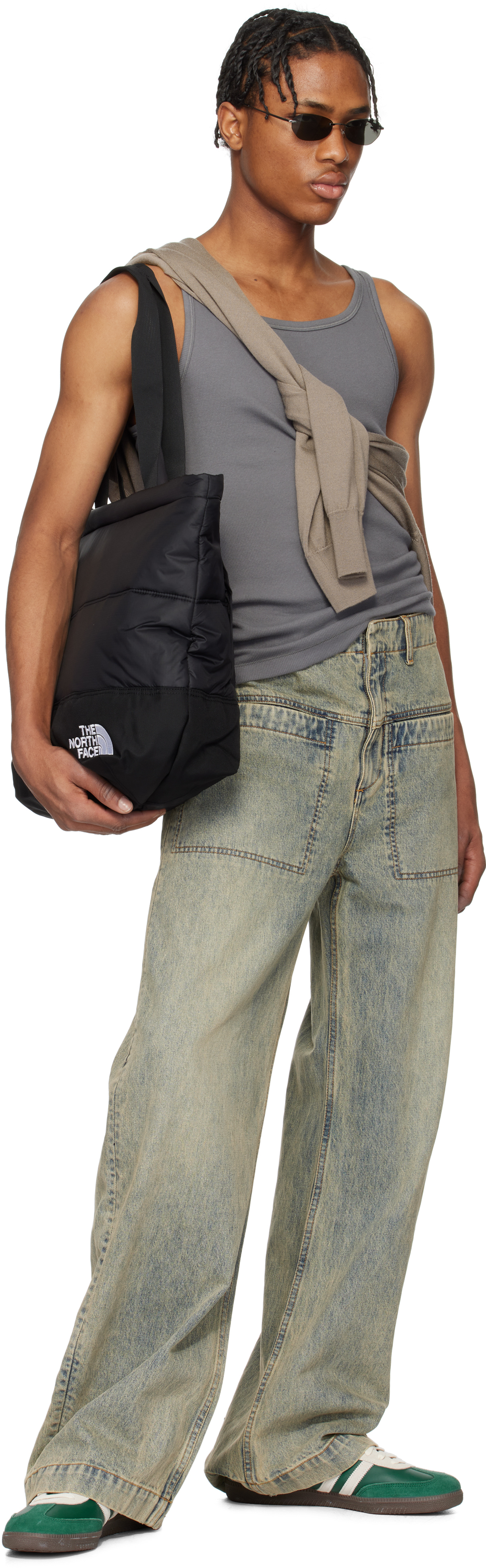 The North Face Black Nuptse Tote In Tnf Black-npf 4h0