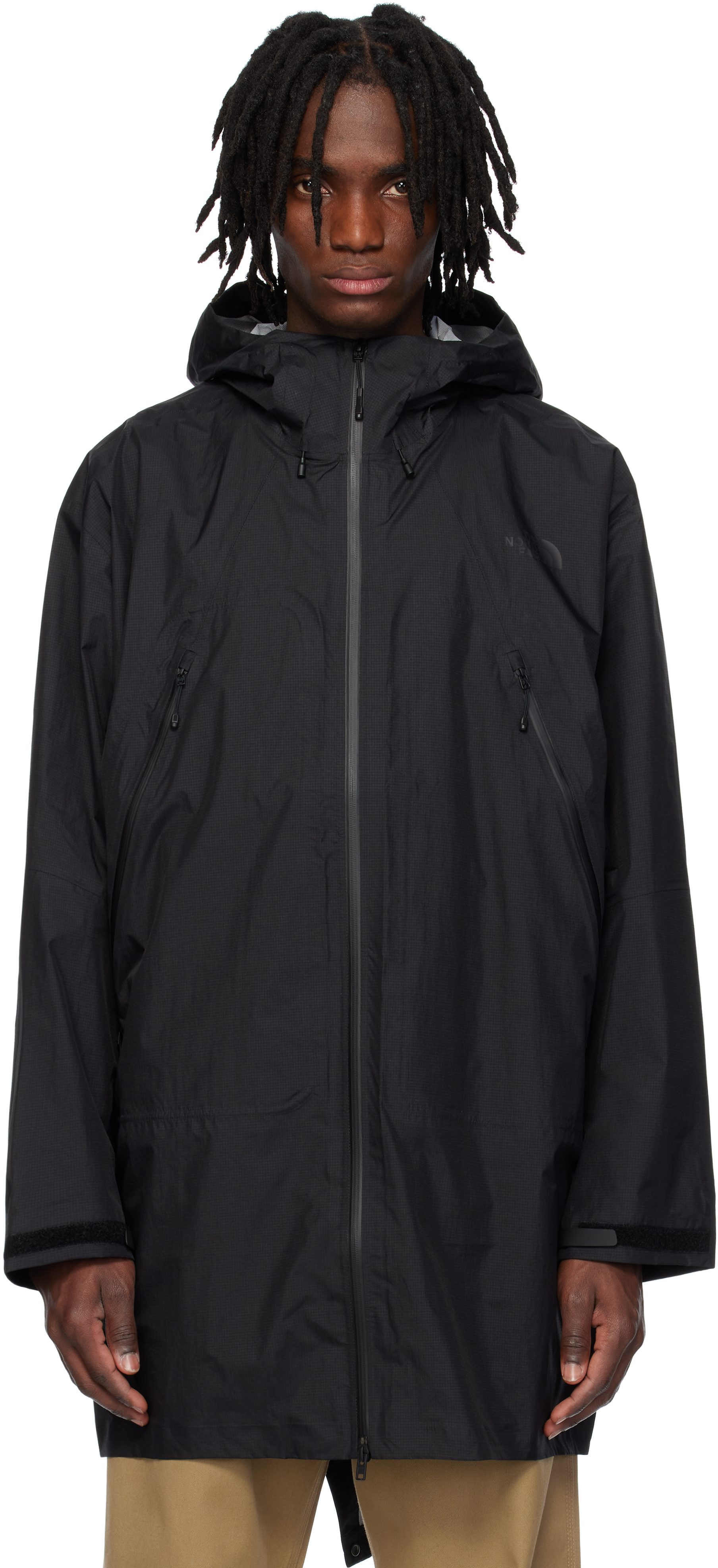 Shop The North Face Black Packable Lt Rain Coat In Tnf Black Jk3
