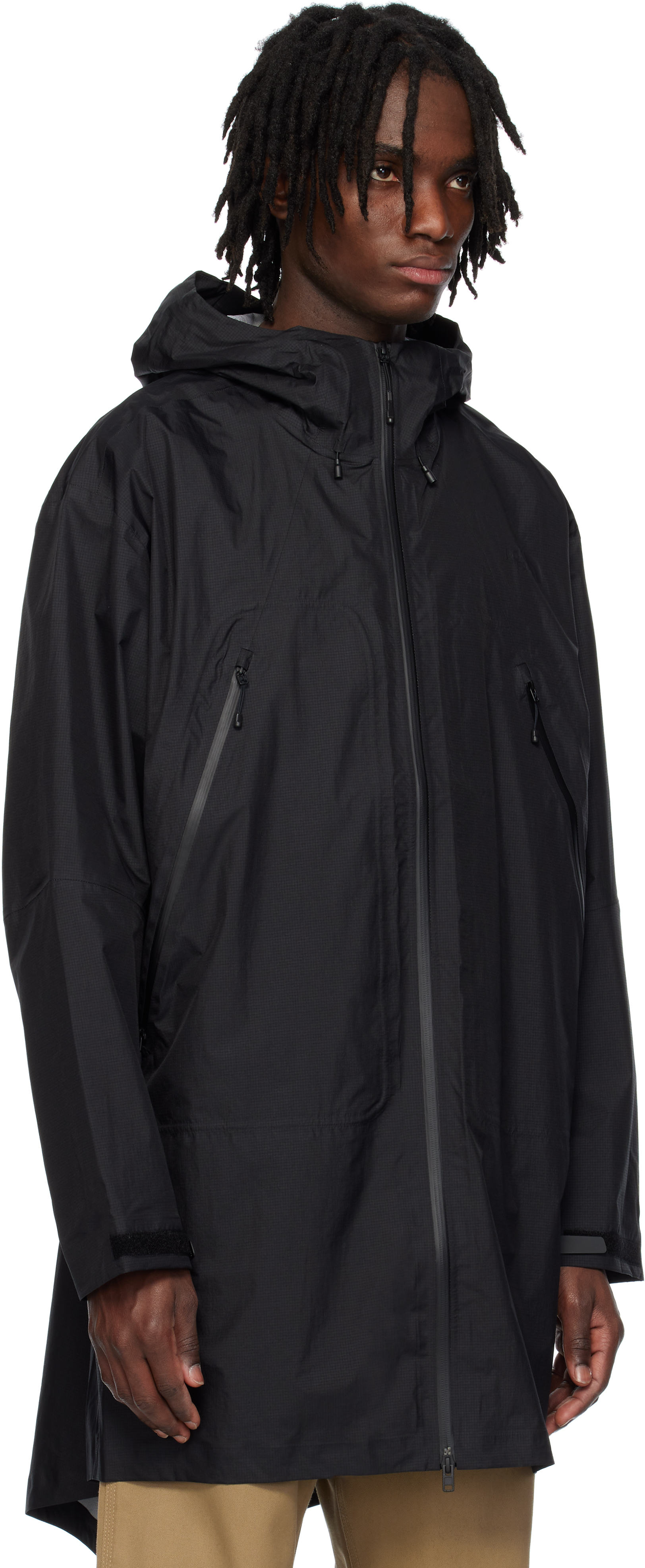 Shop The North Face Black Packable Lt Rain Coat In Tnf Black Jk3