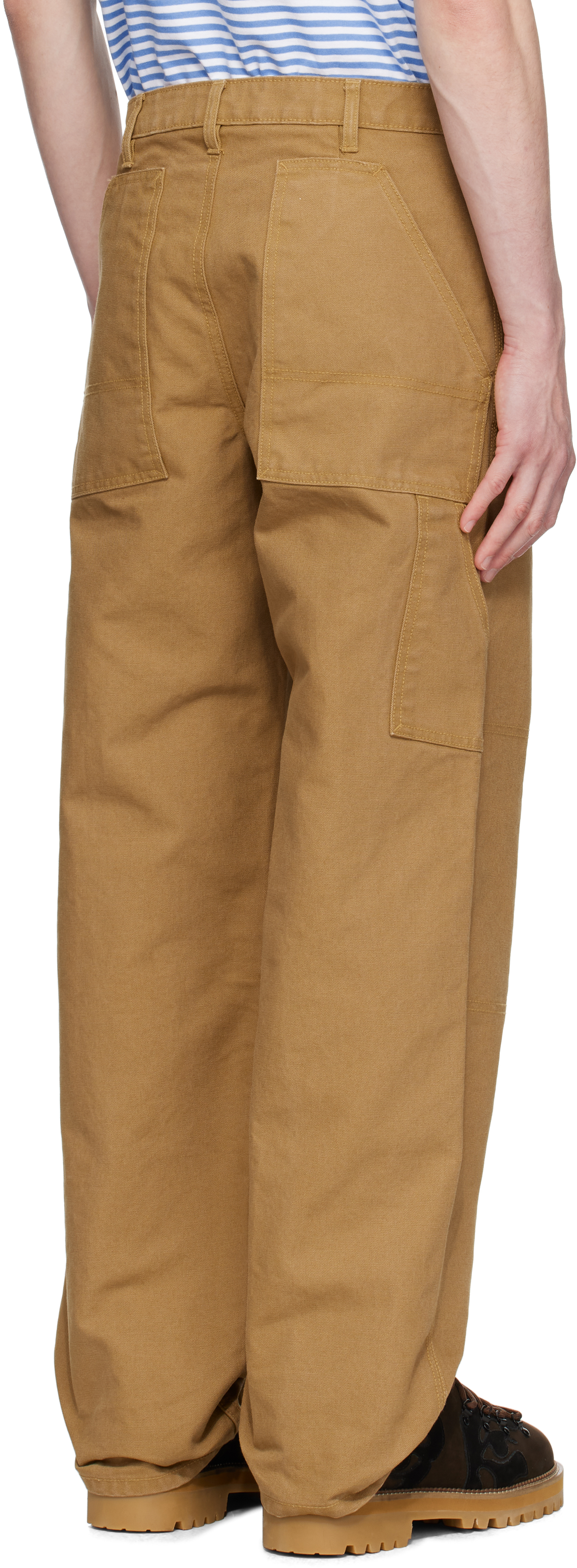 The North Face Tan Cedar Canvas Work Trousers In Utility Brown 173