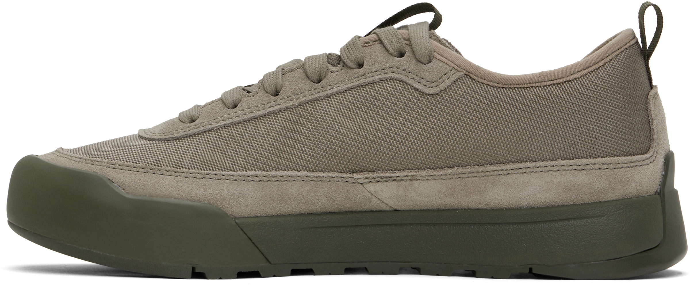 The North Face Taupe Clyffe Sneakers In Gry Taupe Green 8ir