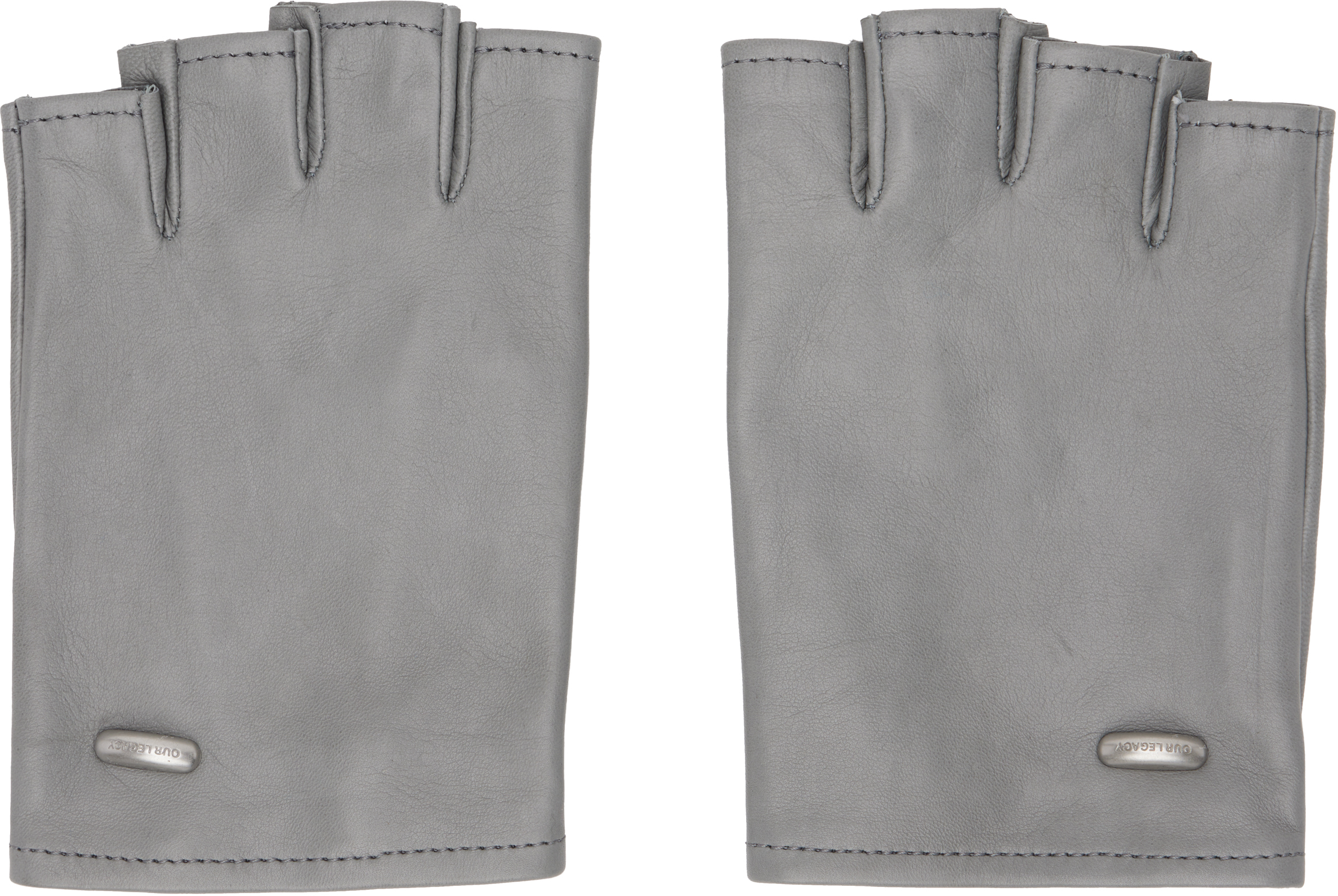 Gray Biker Gloves