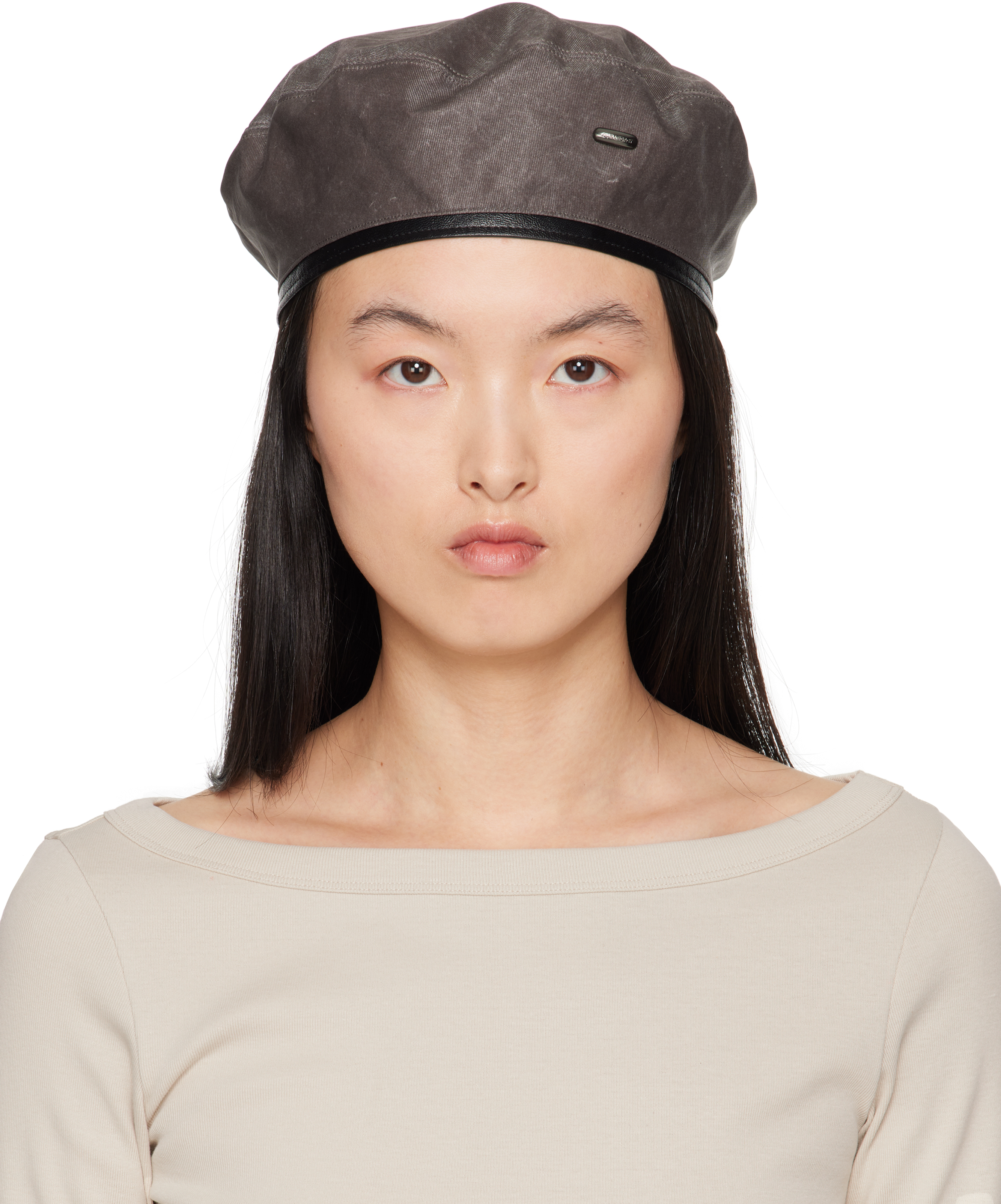Brown Nylon Beret