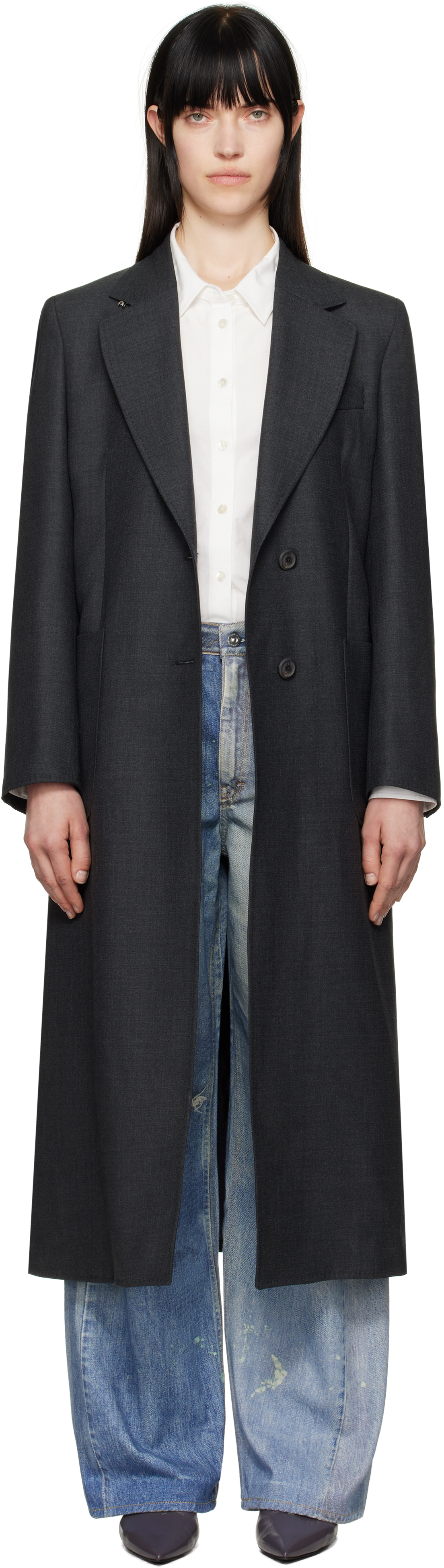 Shop Our Legacy Gray Reef Coat In Premium Charcoal