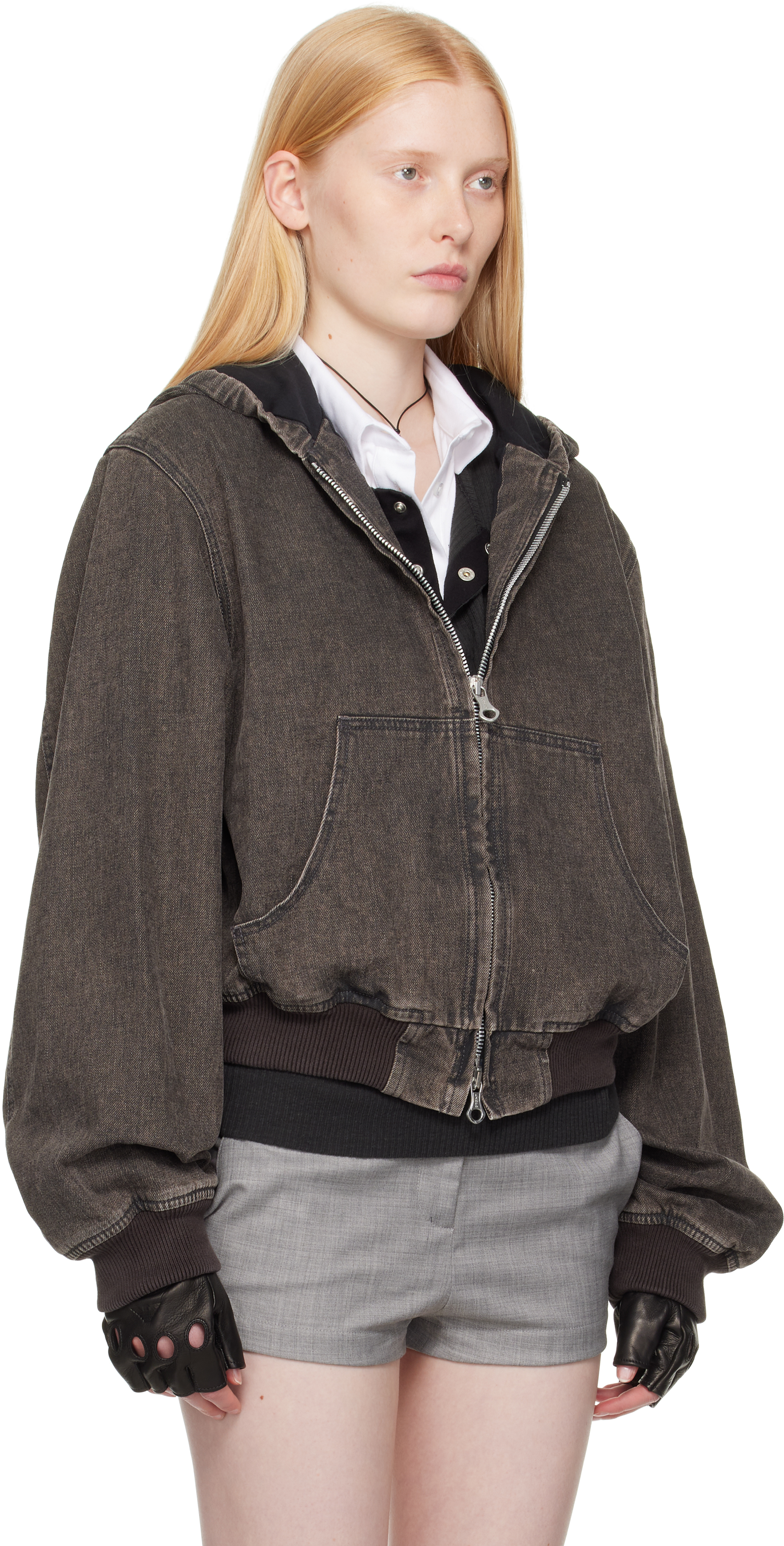 Our Legacy Cropped Hooded Denim Jacket