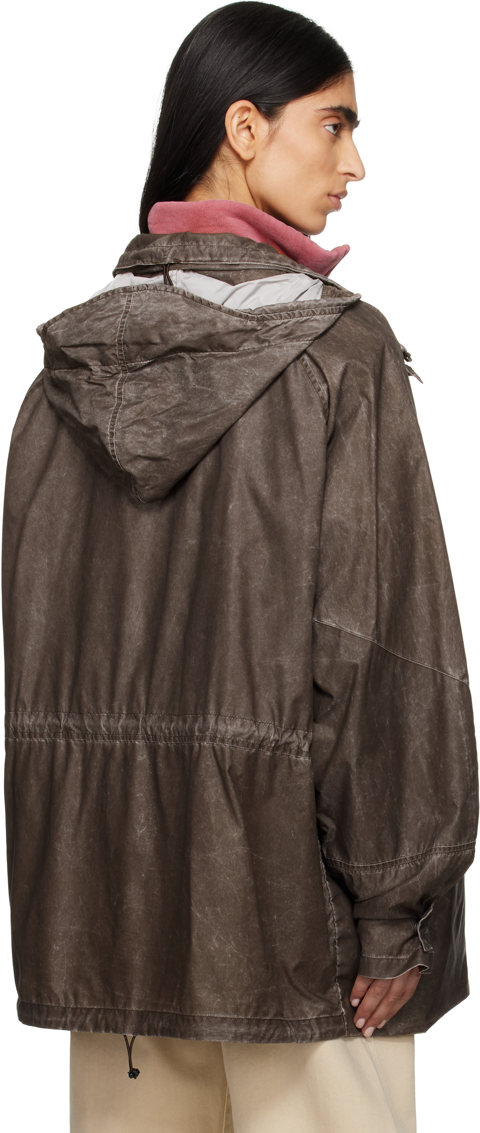 Our Legacy Brown Horizon Jacket In Brown Wash Out Nylon