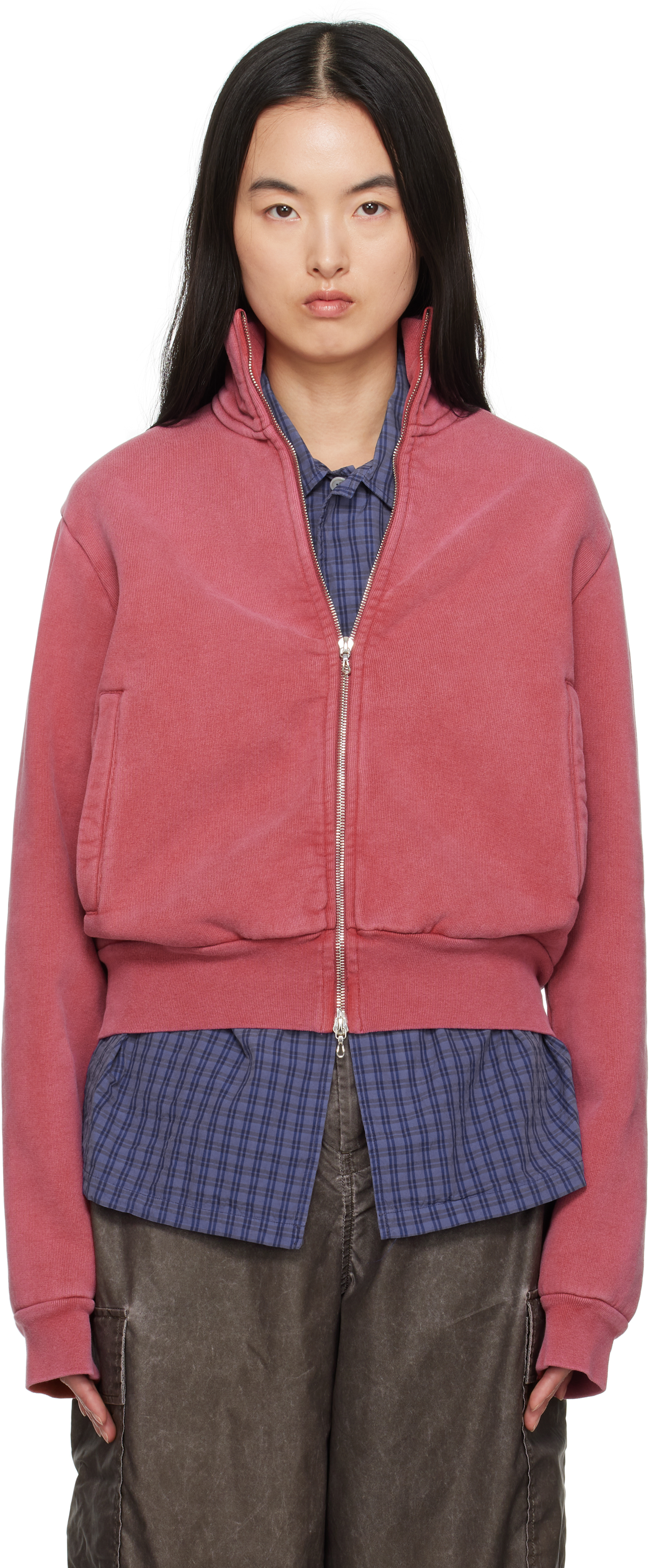 Shop Our Legacy Pink Mob Sweater In Red Sun Fade Fleece